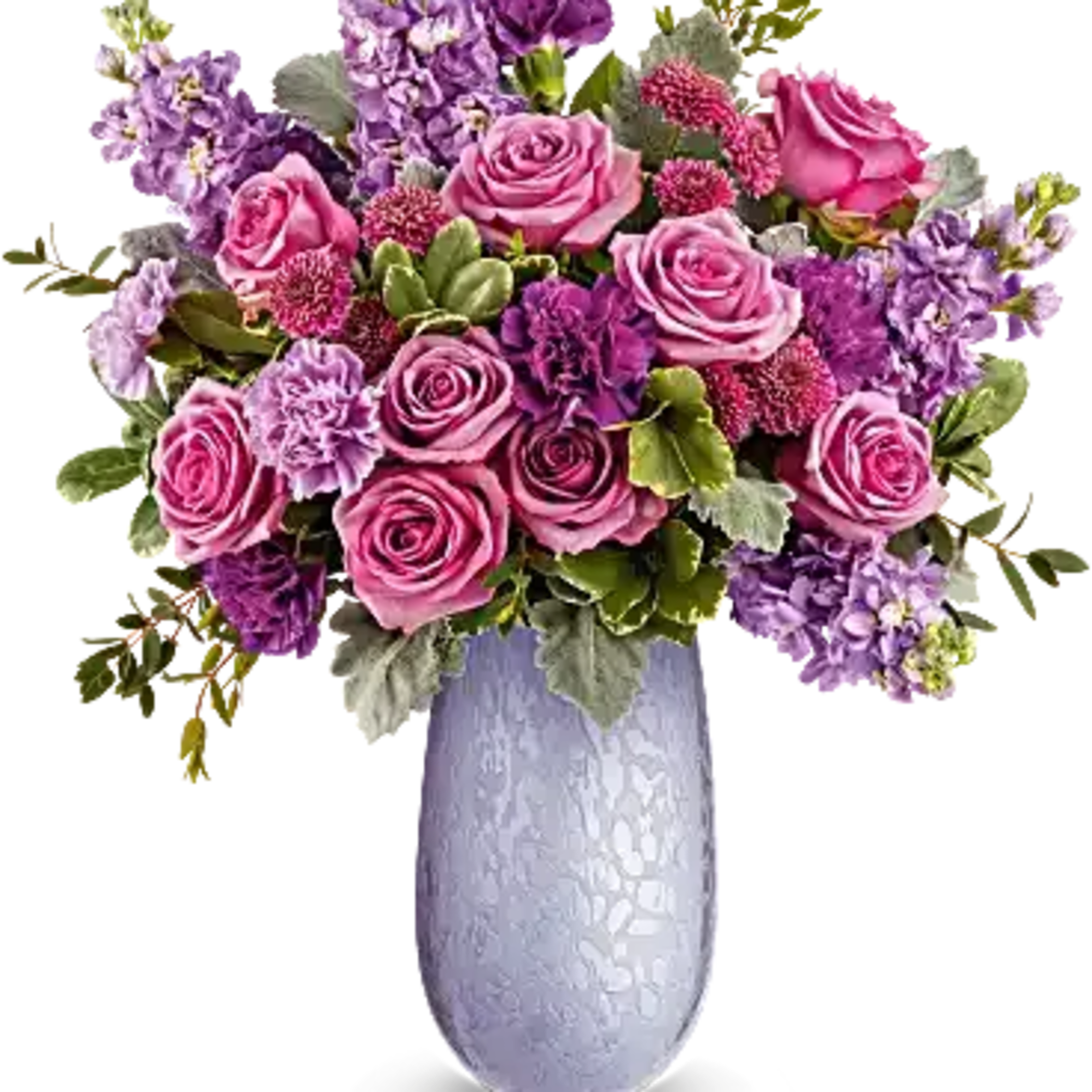 Capture Mom&#039;s heart with Teleflora&#039;s Vivi vase, crafted from hand-blown art glass