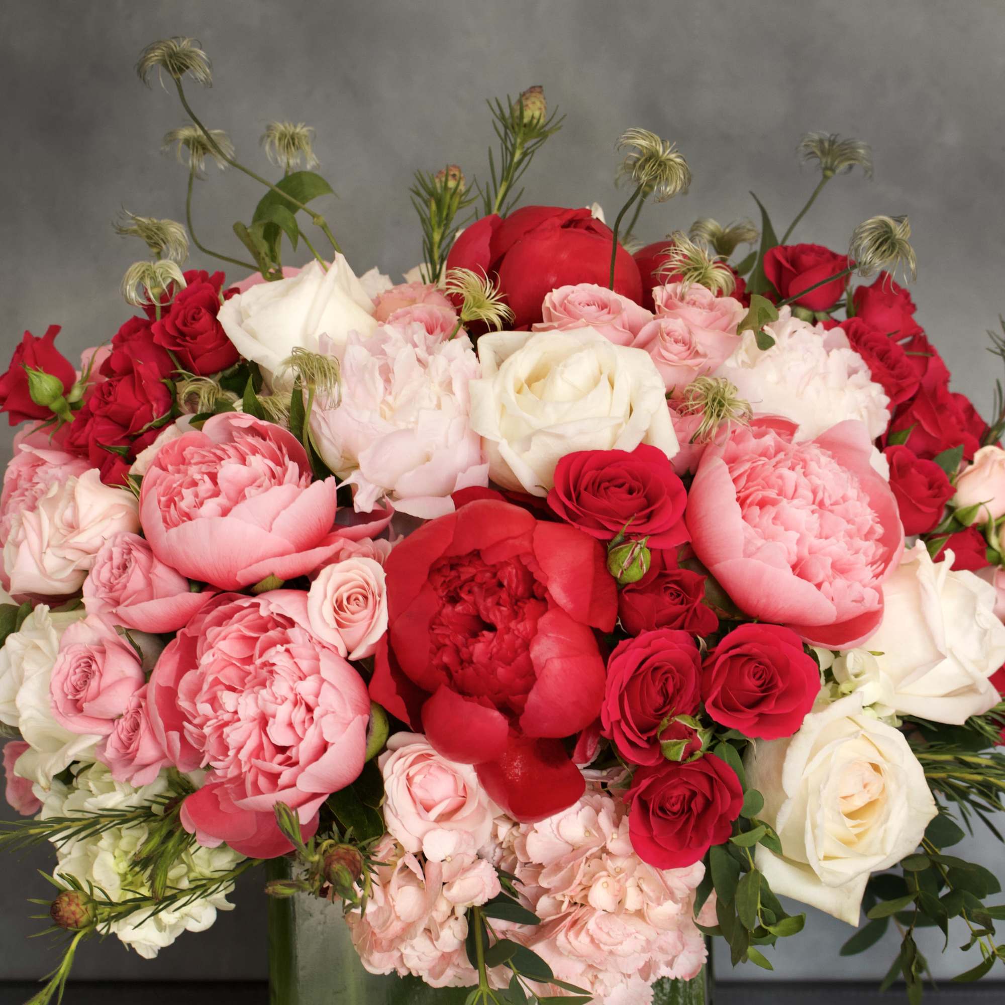 "Destiny" is a bright and vivid arrangement, filled with hot pink florals. "Destiny" is a bright and vivid arrangement, filled with hot pink florals.