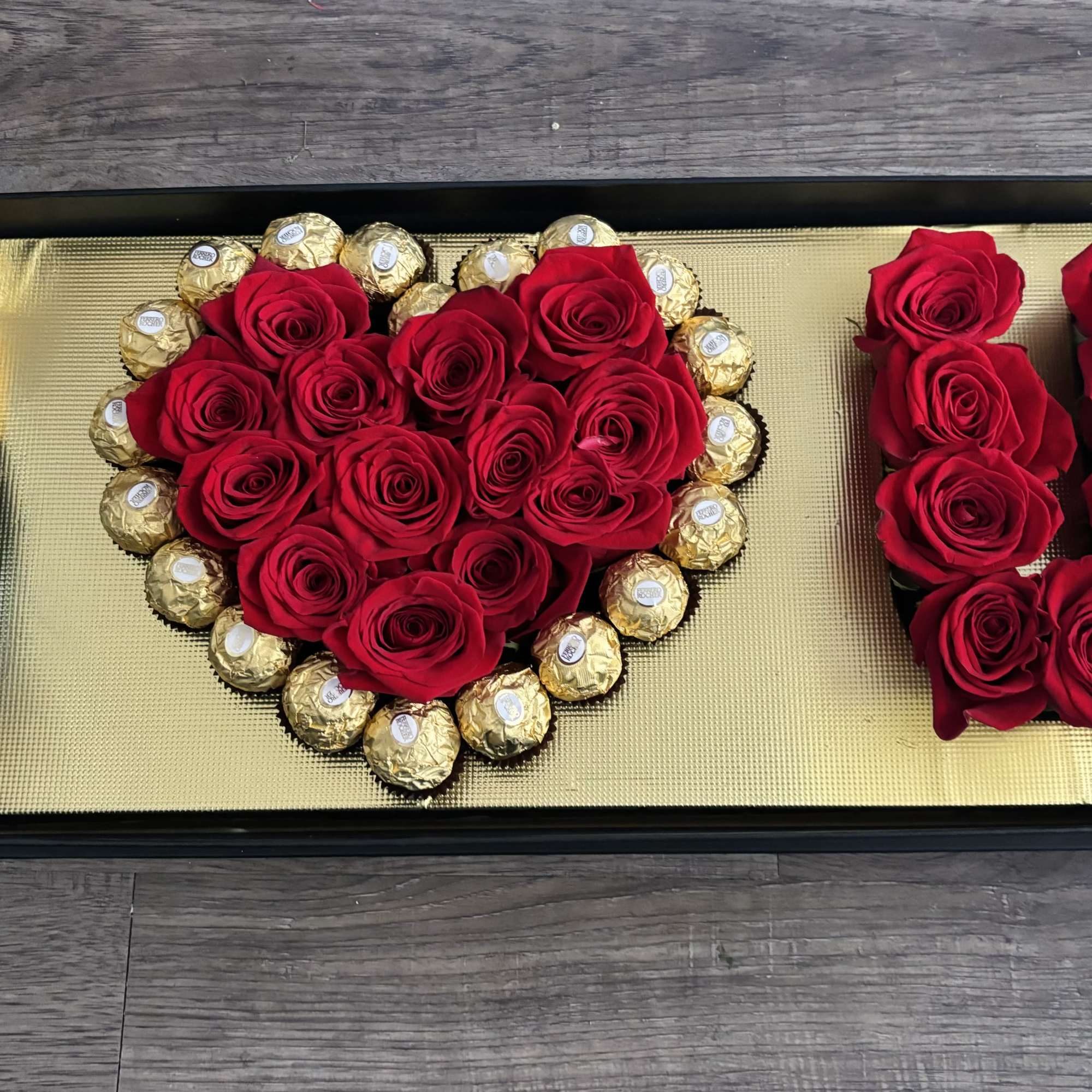 with a small moet bottle