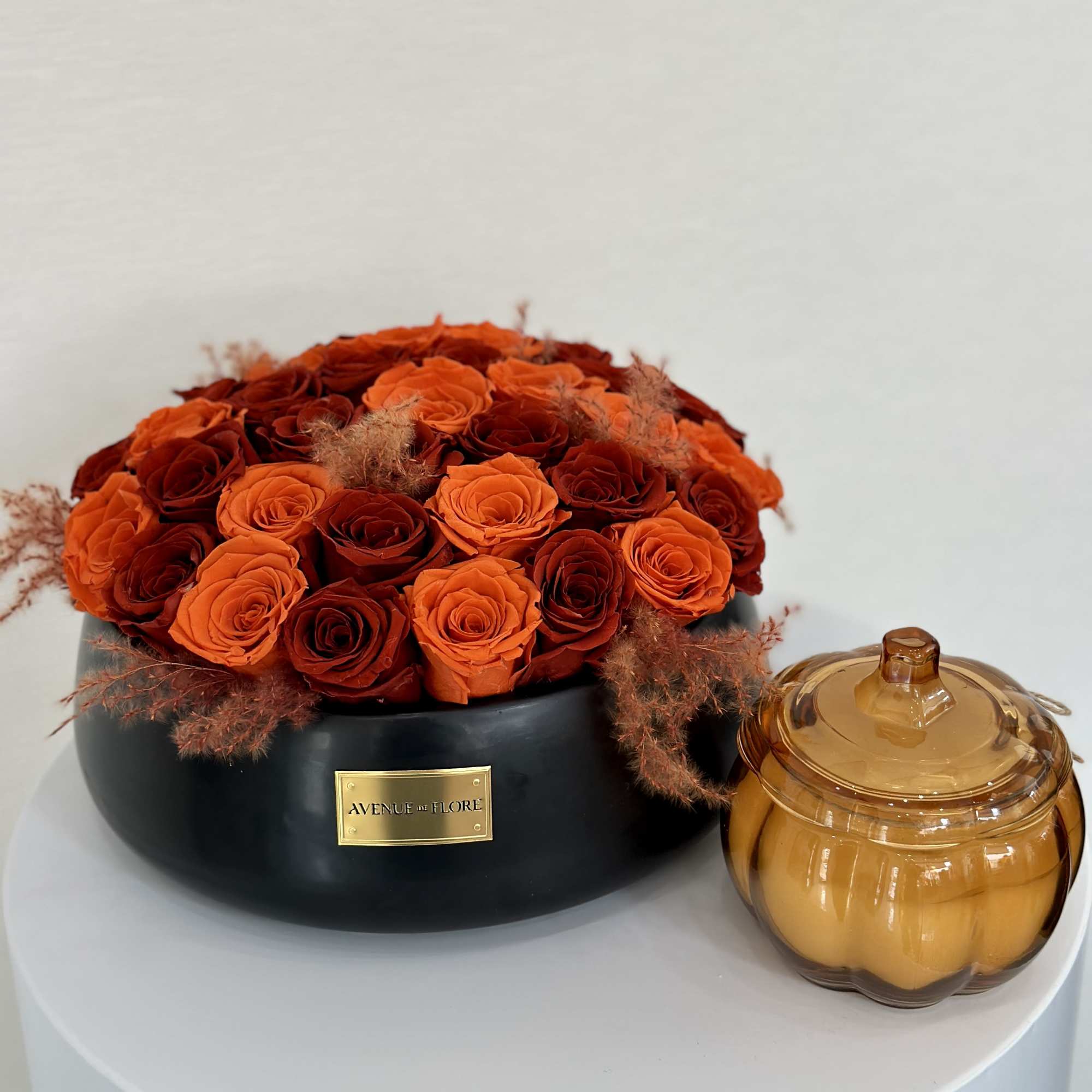 These stunning orange forever roses bring a pop of sunshine to any
