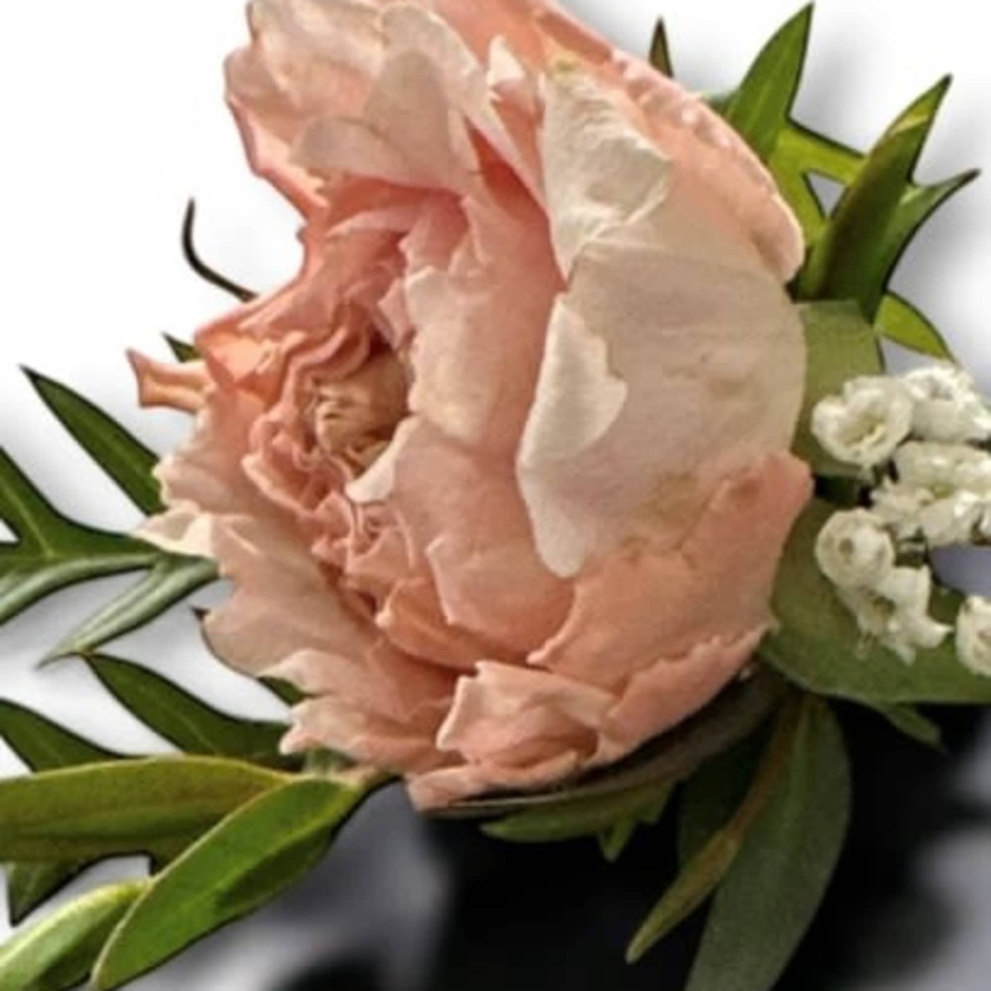 A custom boutonniere is a uniquely crafted floral accessory designed to complement A custom boutonniere is a uniquely crafted floral accessory designed to complement