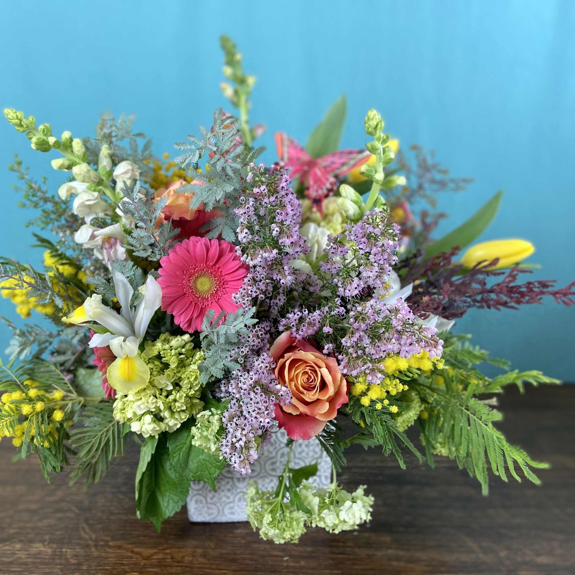 Sympathy flowers can be colorful - to celebrate the life of a