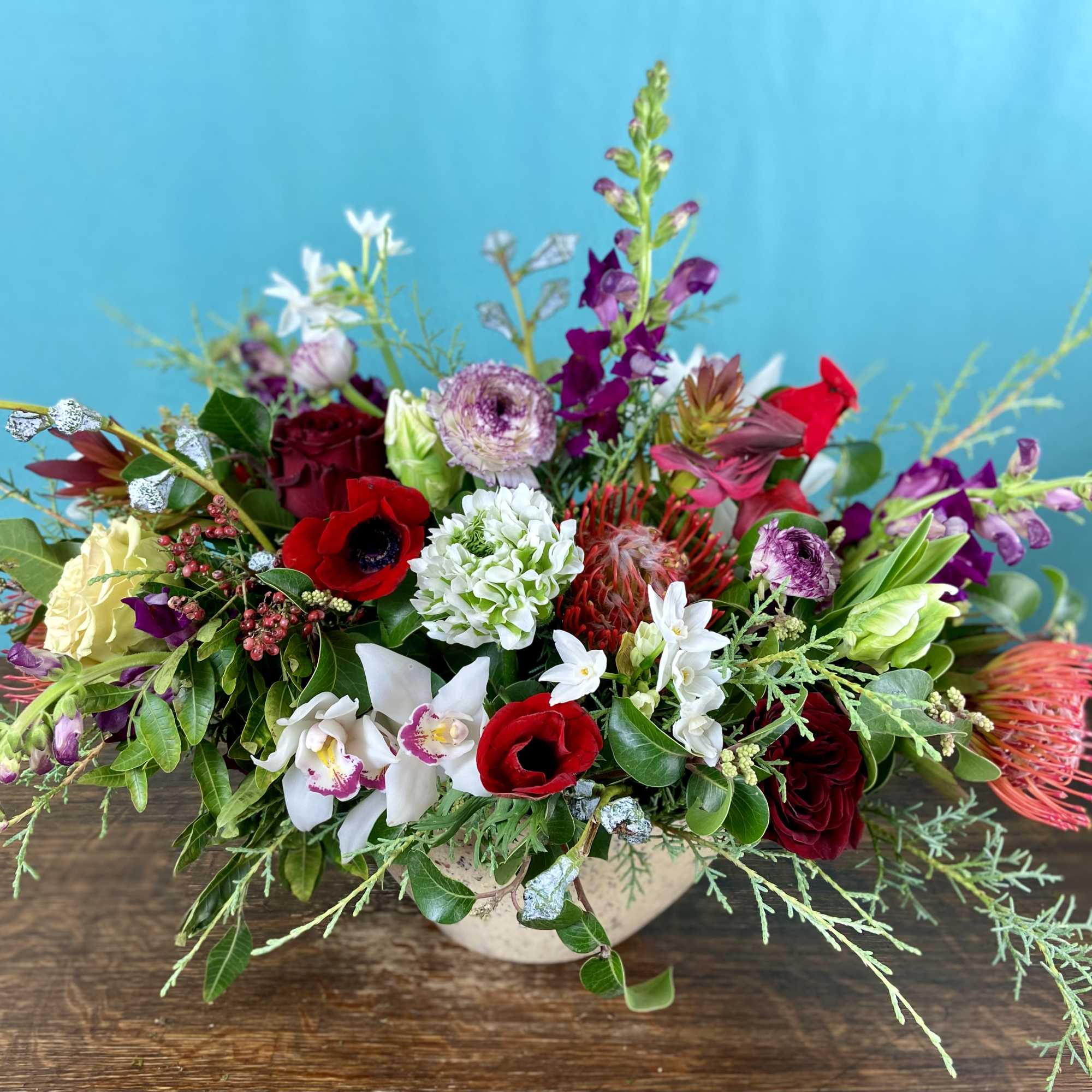 These floral arrangements are designed to be table centerpiece - where guests