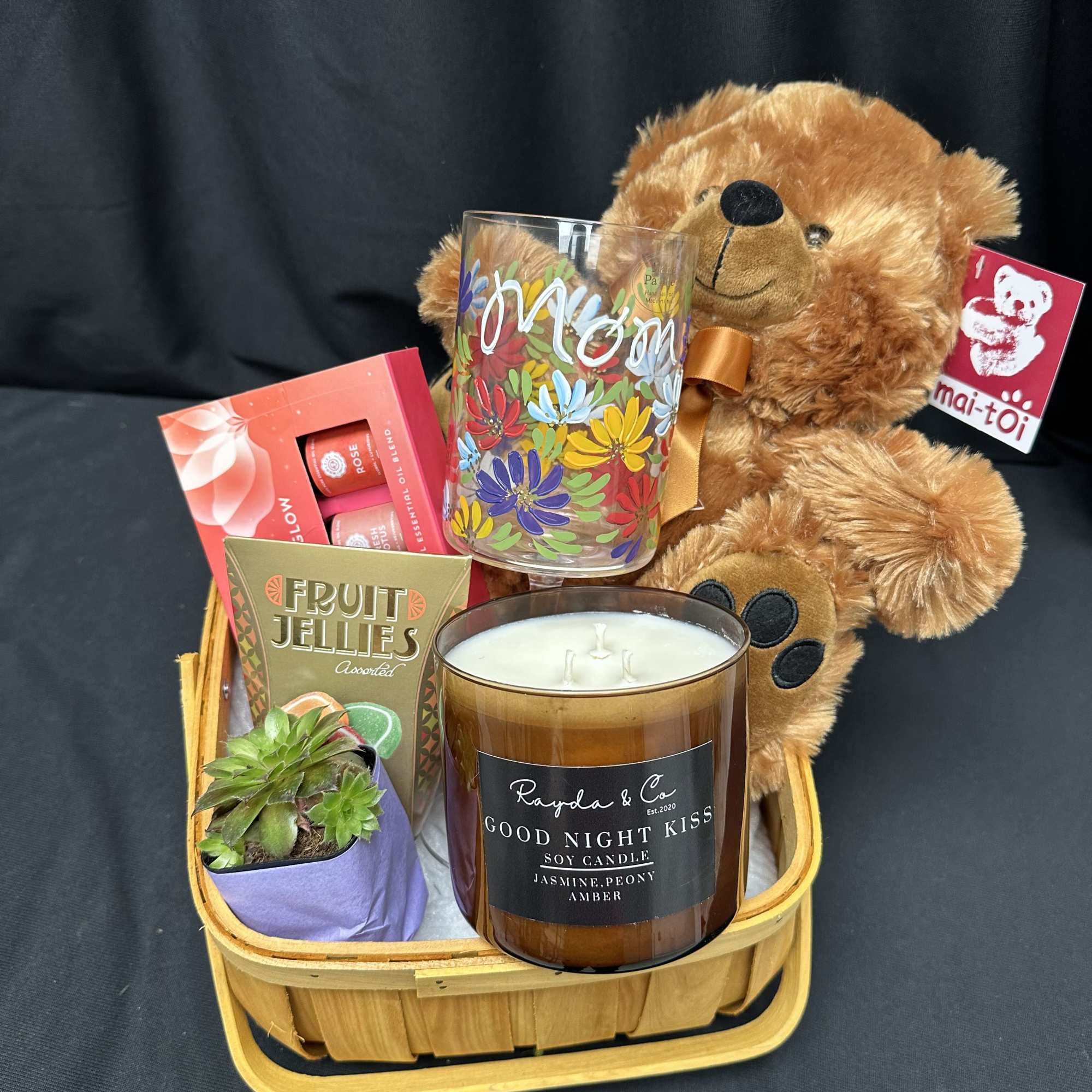 Give Mom the gift of relaxation with Mom’s Comfort Basket. This thoughtful Give Mom the gift of relaxation with Mom’s Comfort Basket. This thoughtful