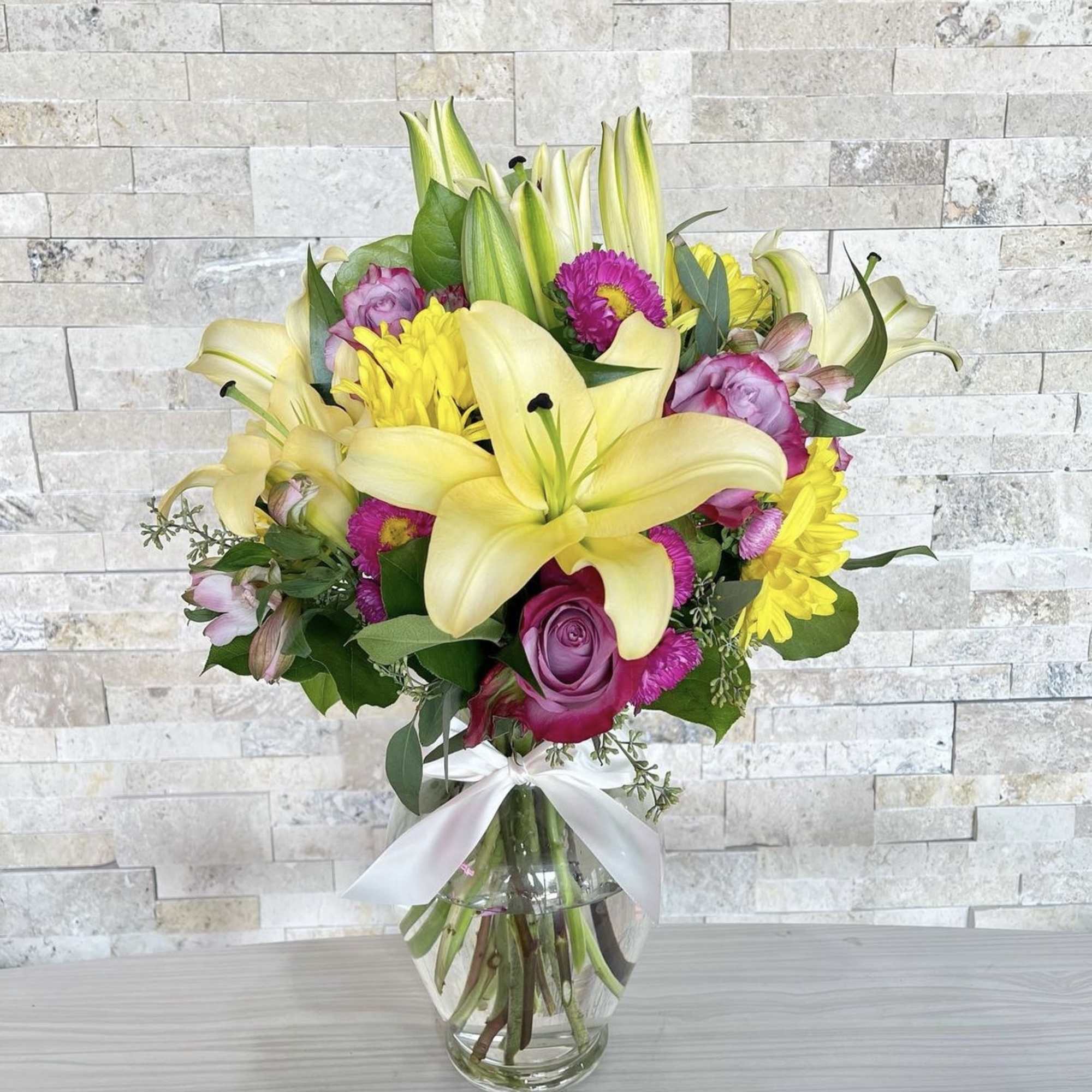 An assortment of garden flowers