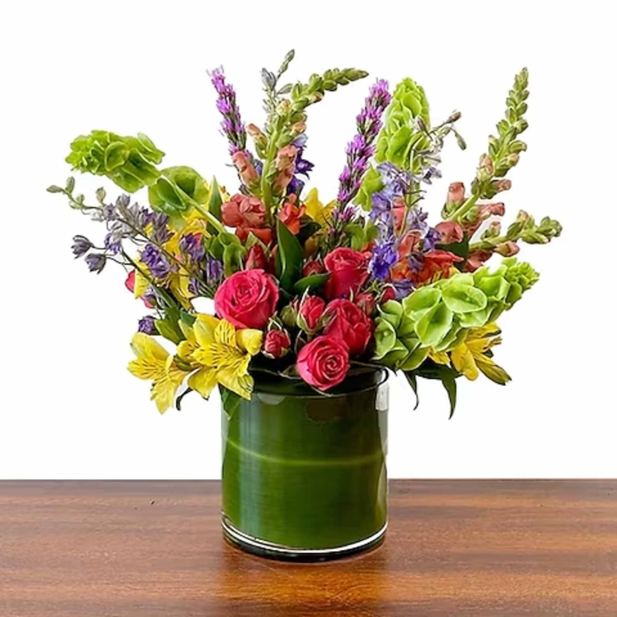 An arrangement for those that love flowers designed as if they were