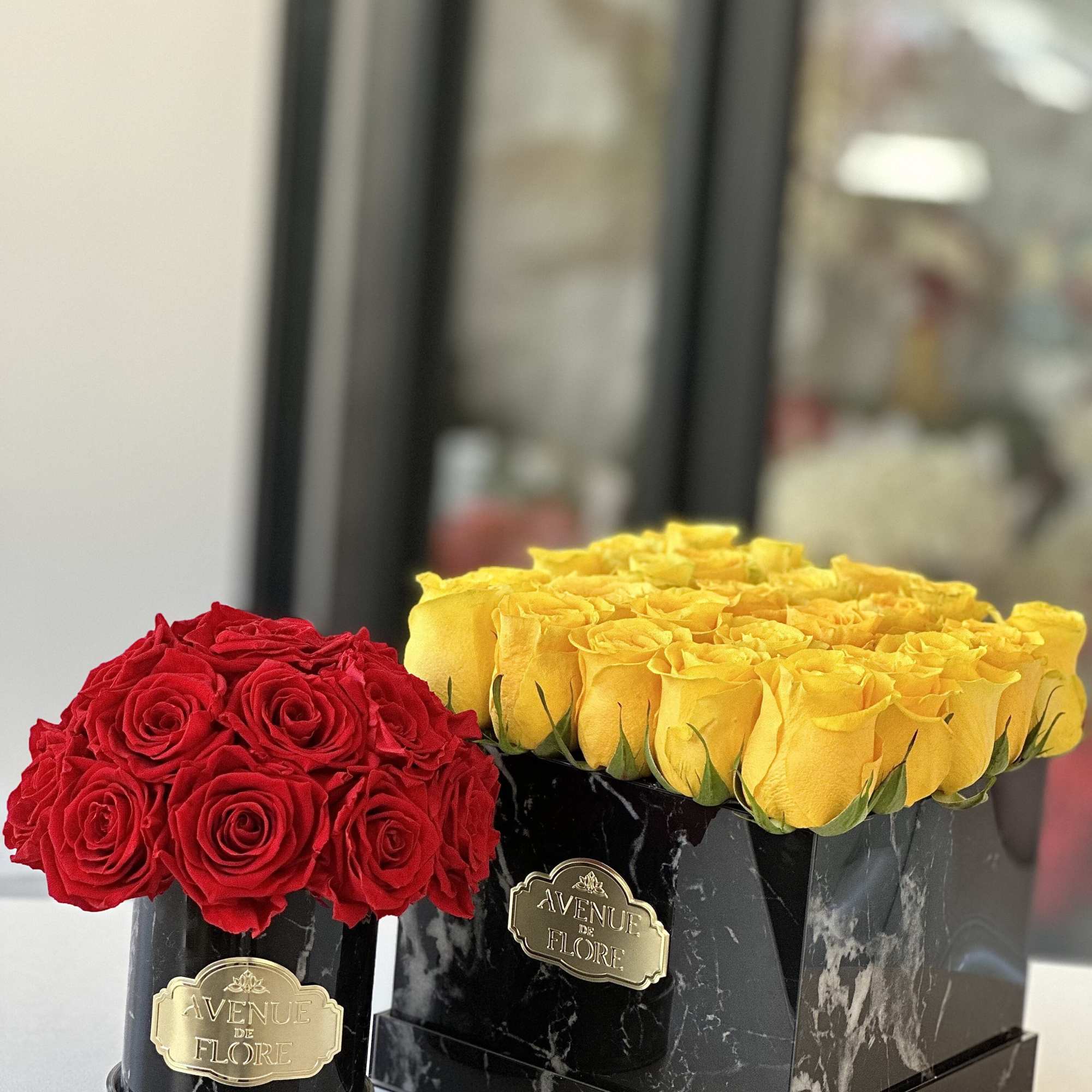 Convey sentiments of friendship, happiness, and positivity with yellow roses nestled in