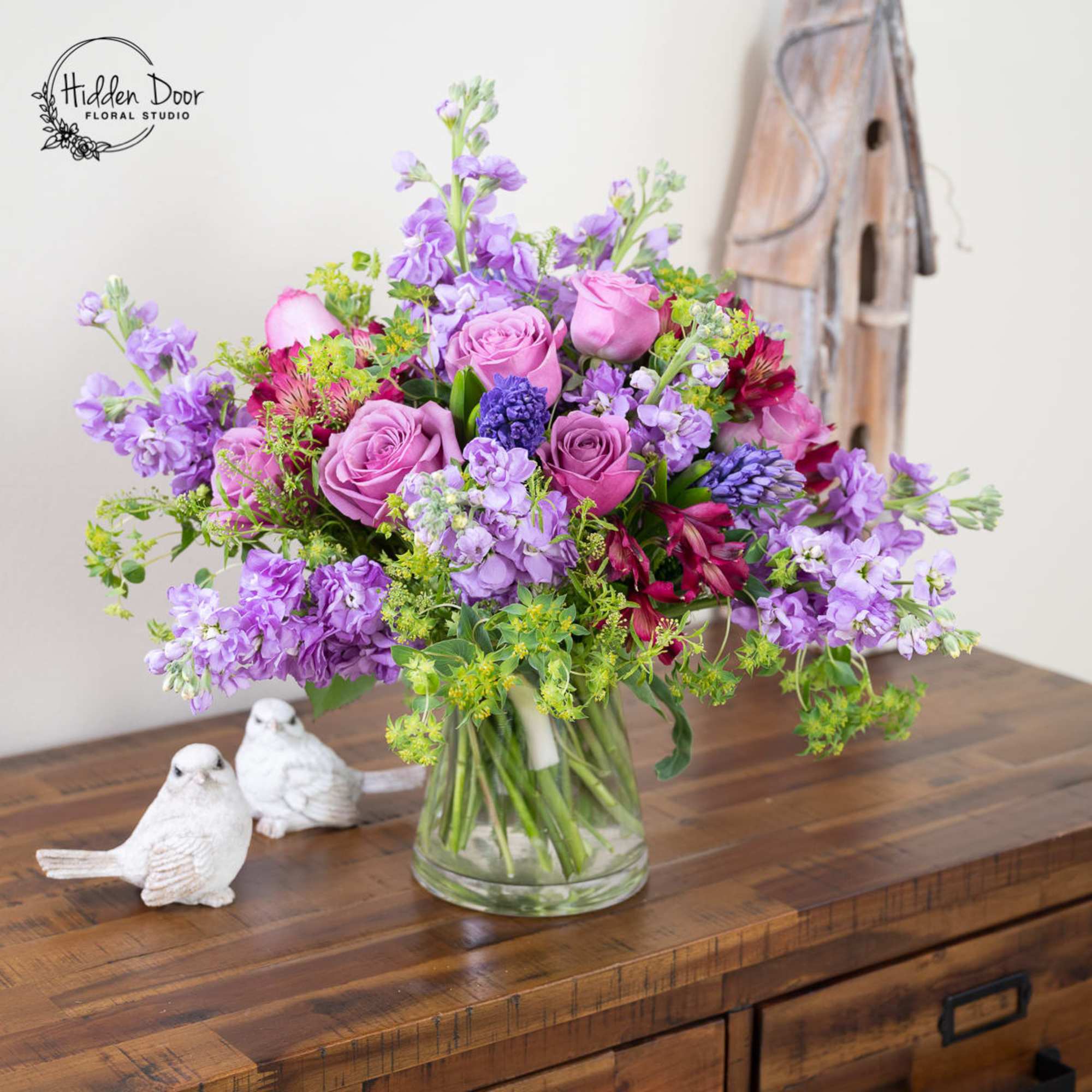 Introducing Purple Rain, an extraordinary floral arrangement that remains a timeless choice