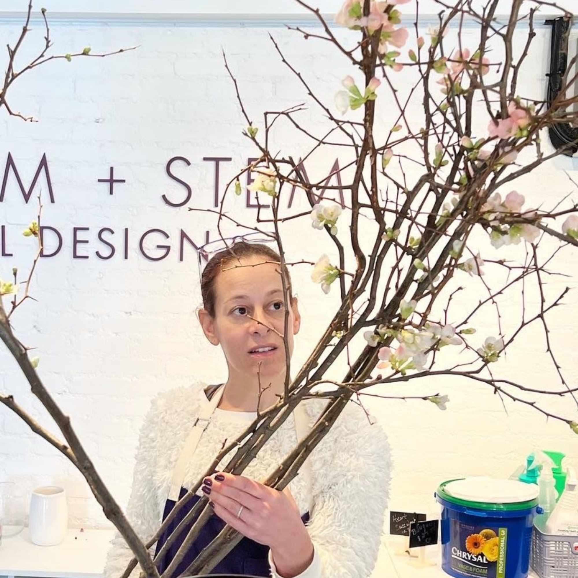 Seasonal and extremely special, we absolutely love using quince branches. They last