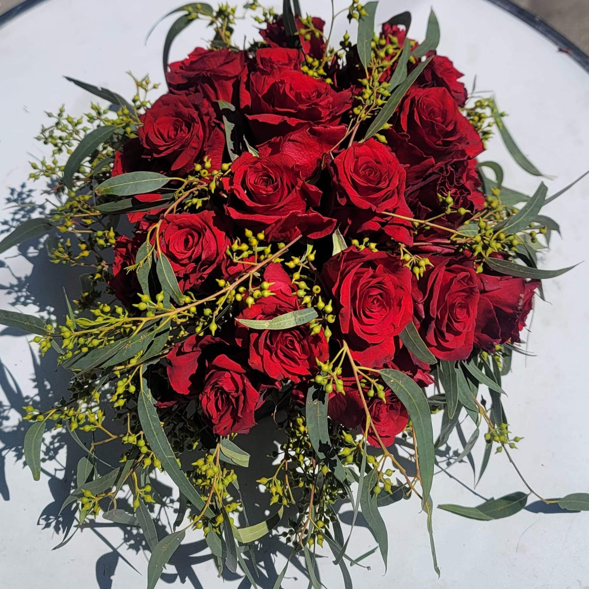 This rose combination is flirty, yet romantic. Sparks Fly by BloomNation&trade; is