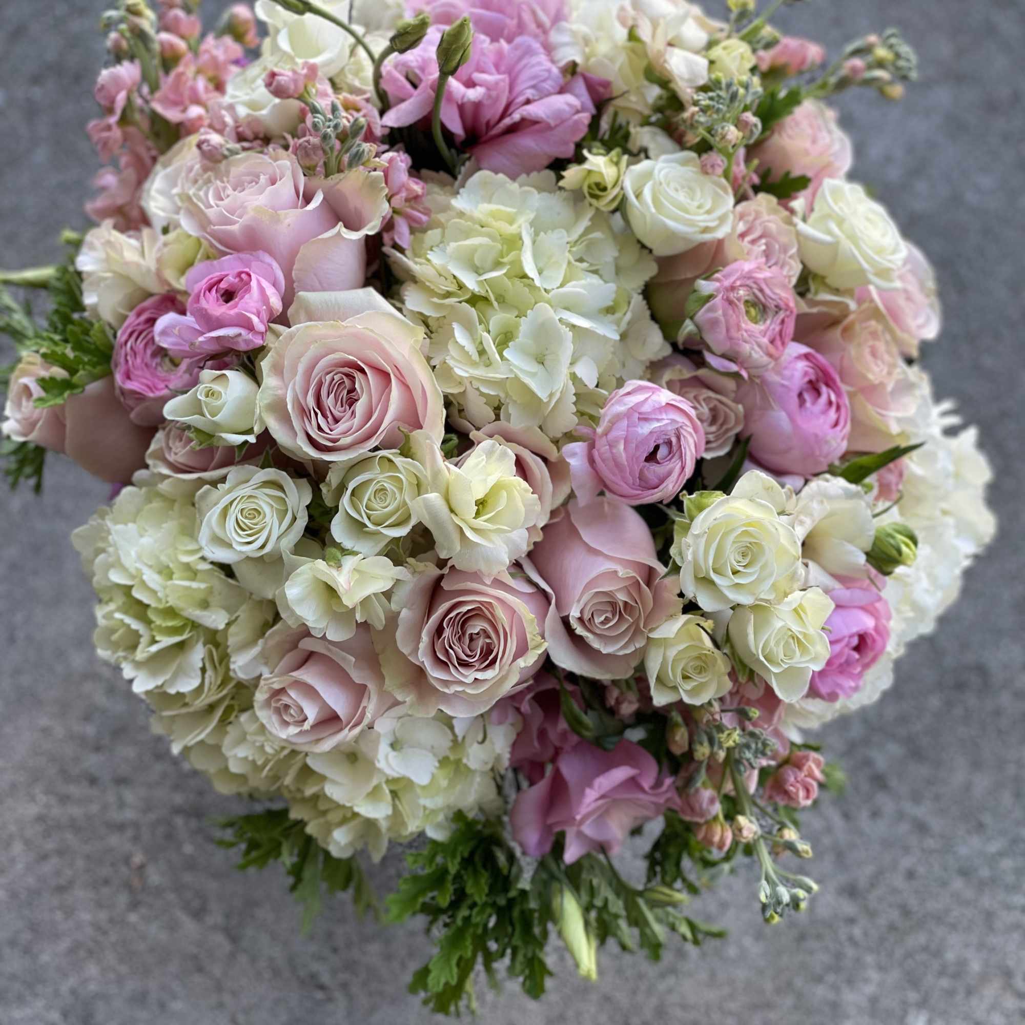 This is a designer&#039;s choice in pink and white with touches of