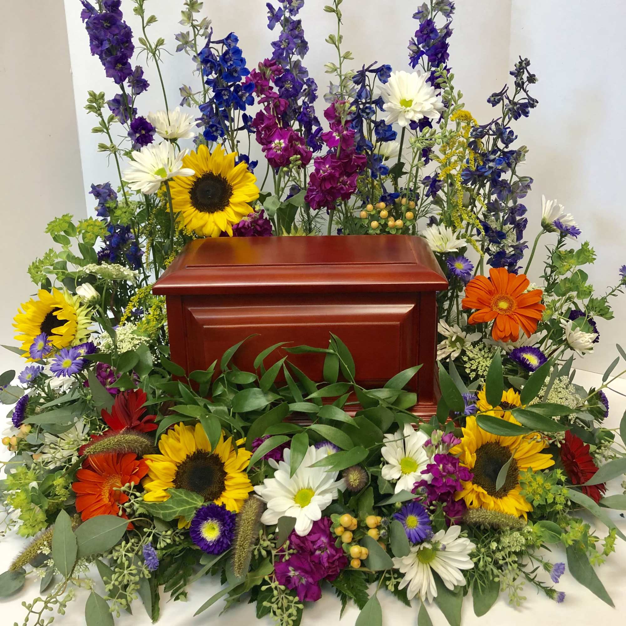An all white tribute, this all white funeral urn is pure and