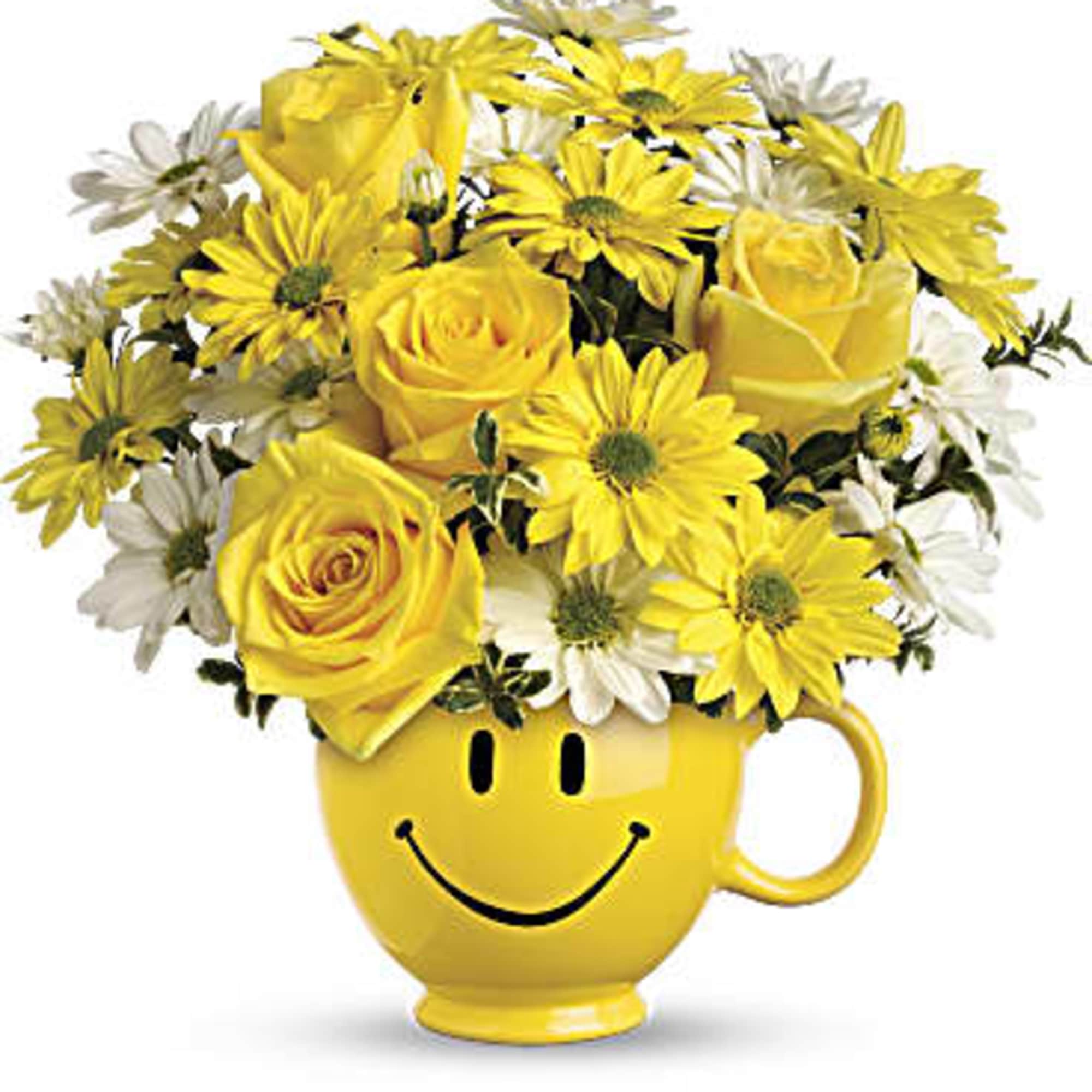 When you&#039;re looking to make someone smile, this happy face mug of