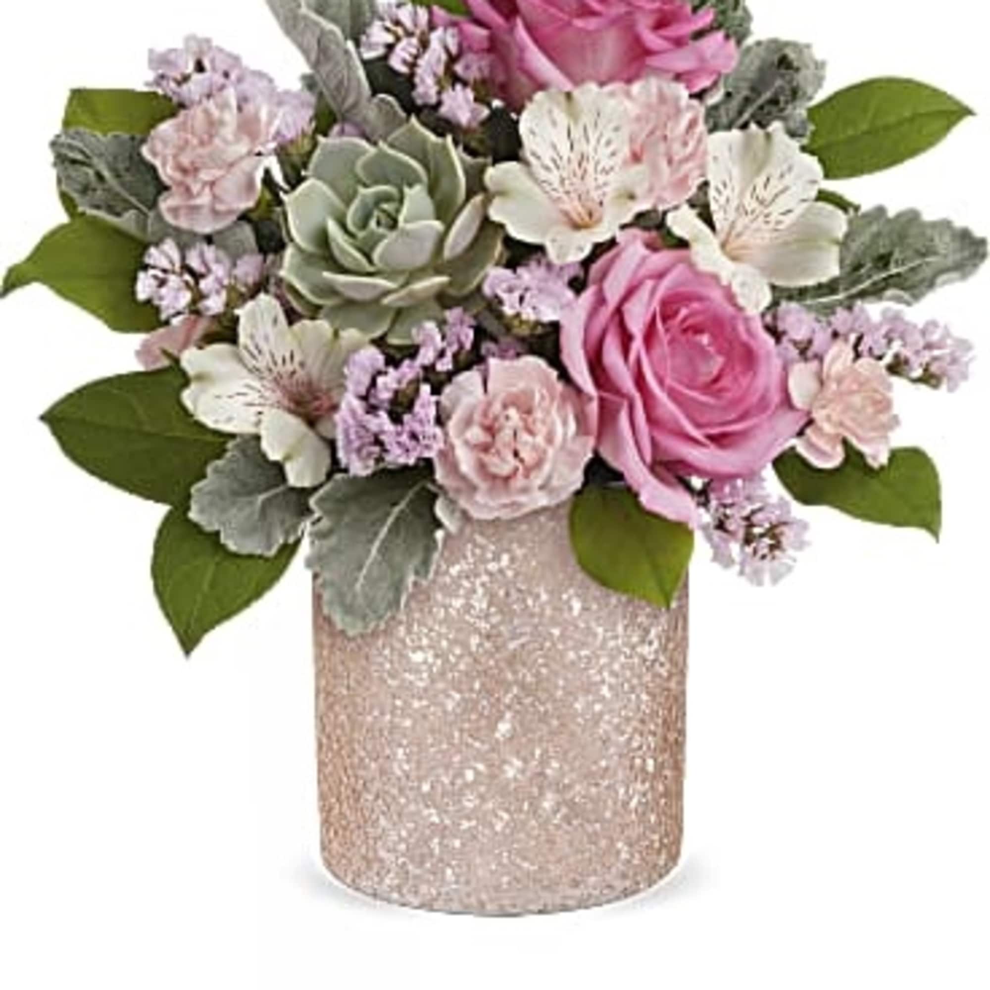 Capture her heart with our shimmering Blooming Brilliant cylinder, the perfect vessel