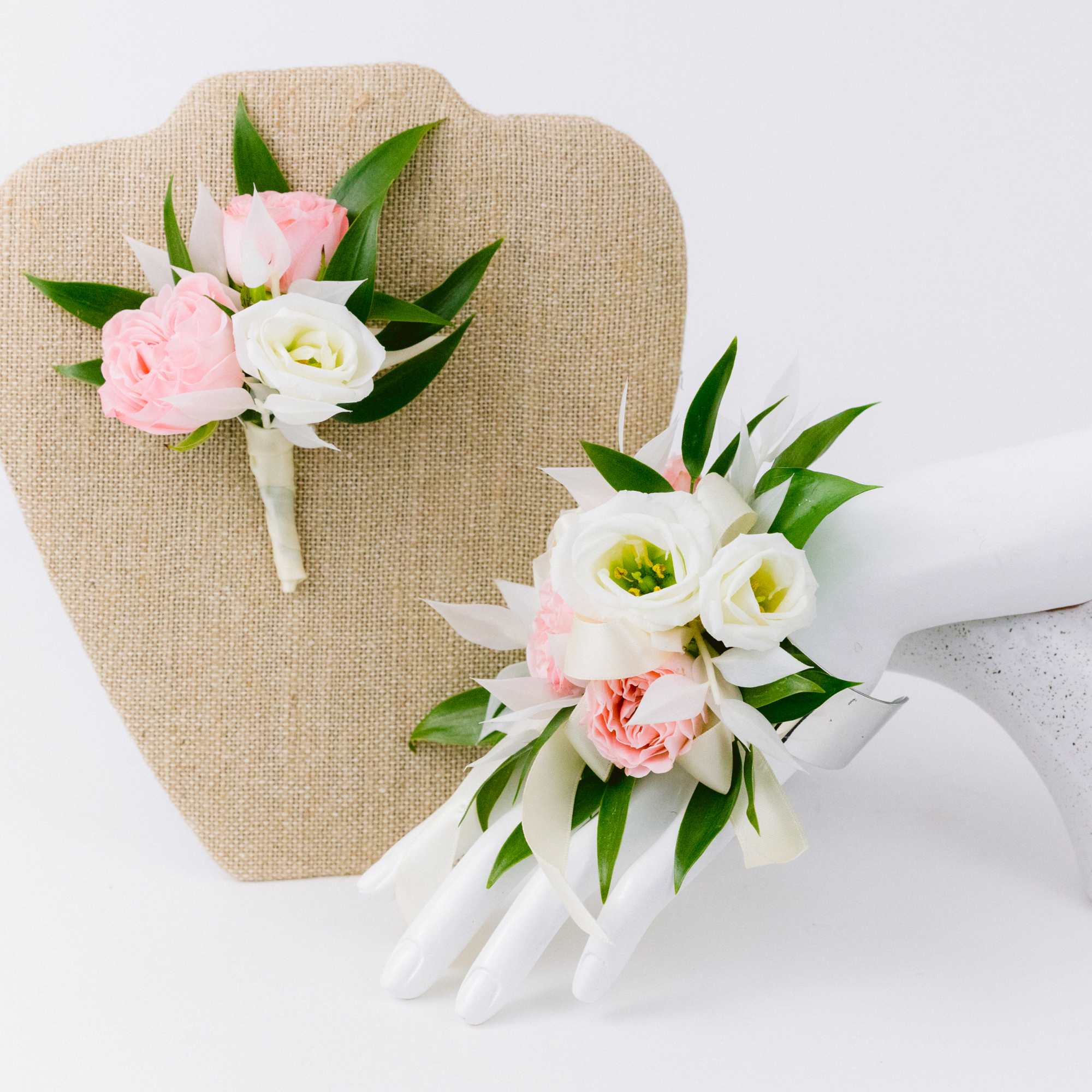 Corsage and matching boutonniere for a Prom or a Wedding Celebrations