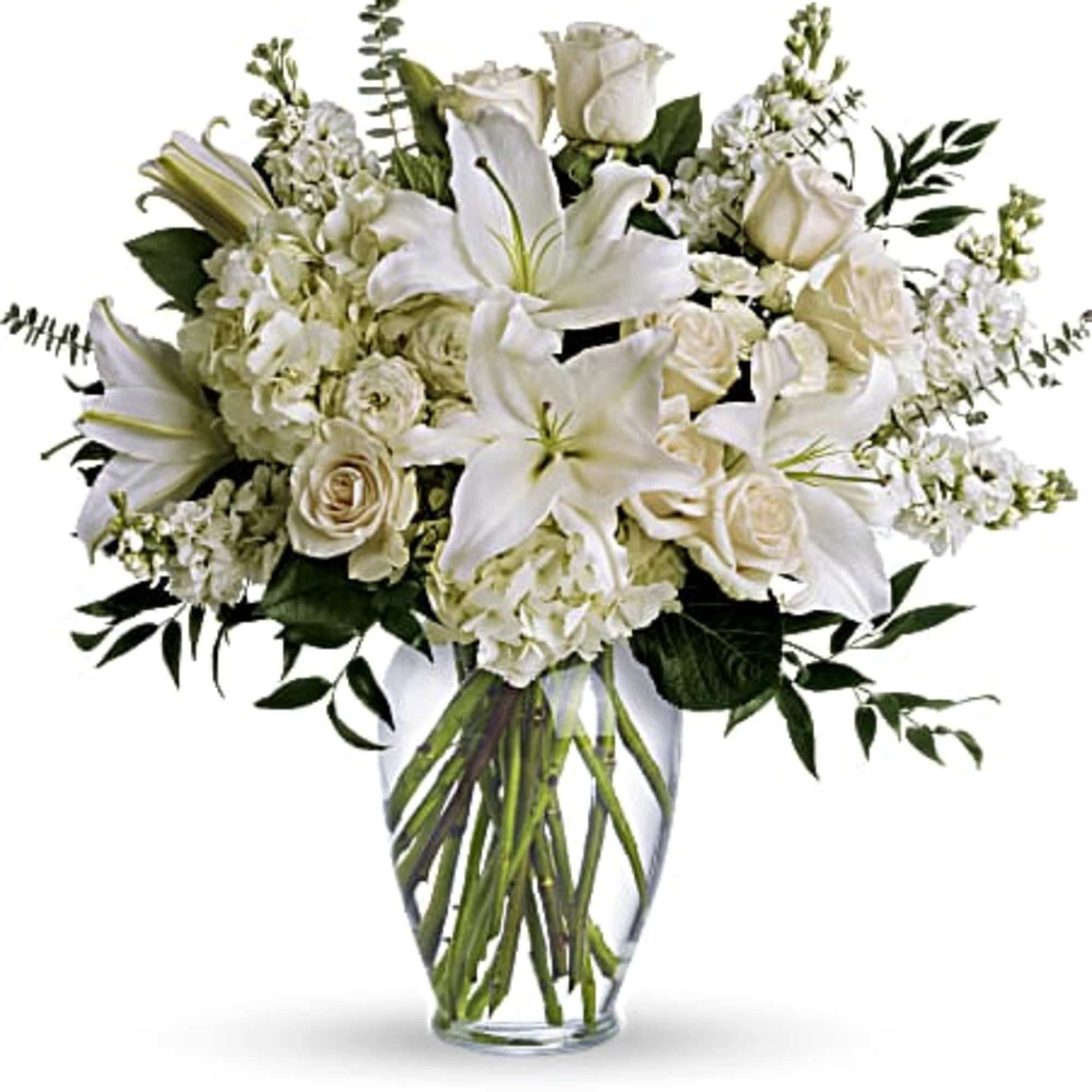 Cherish your memories with this lasting remembrance. This lovely bouquet soothes and