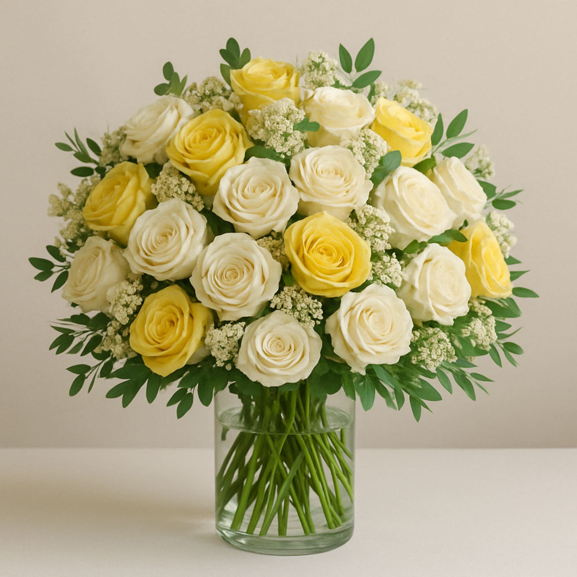 Brighten someone&rsquo;s day with this cheerful and elegant arrangement of fresh yellow