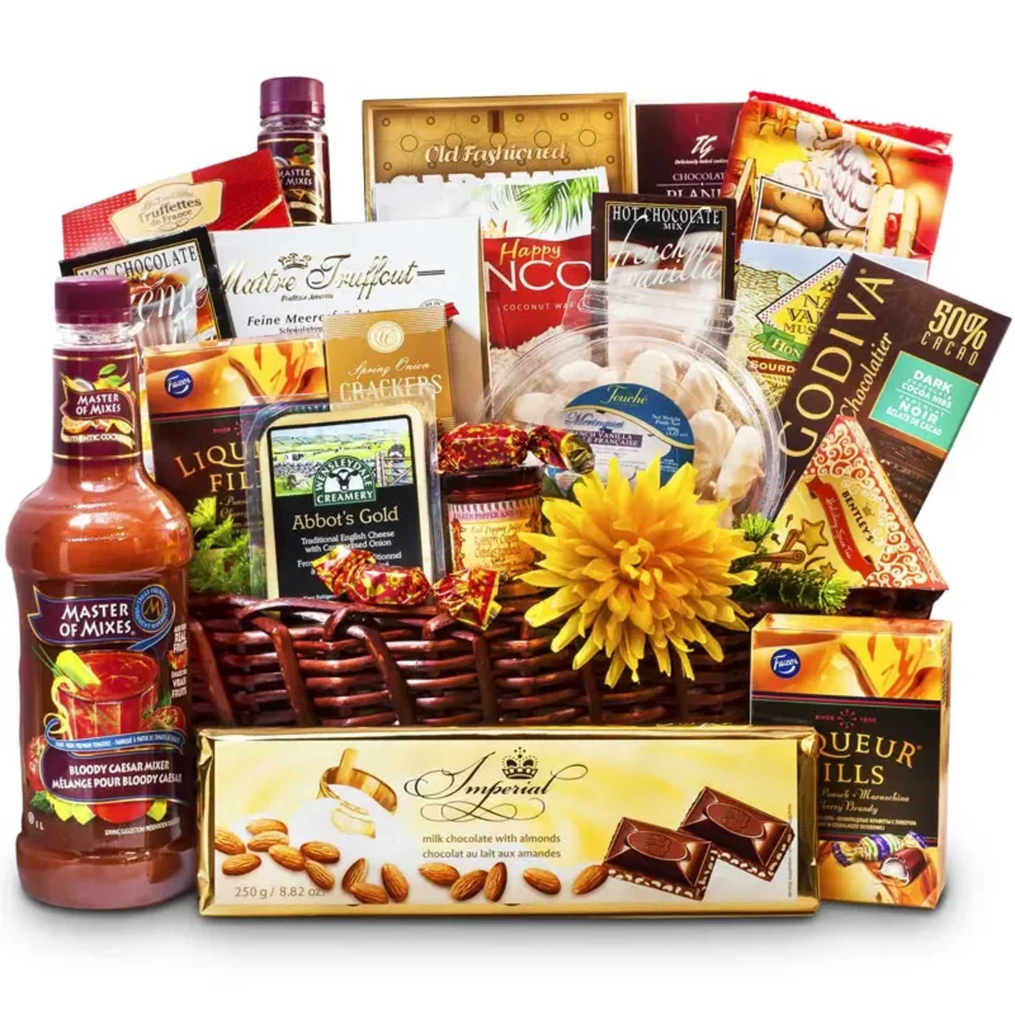 Delight someone special with our luxurious Gourmet Gift Basket, a thoughtfully curated Delight someone special with our luxurious Gourmet Gift Basket, a thoughtfully curated