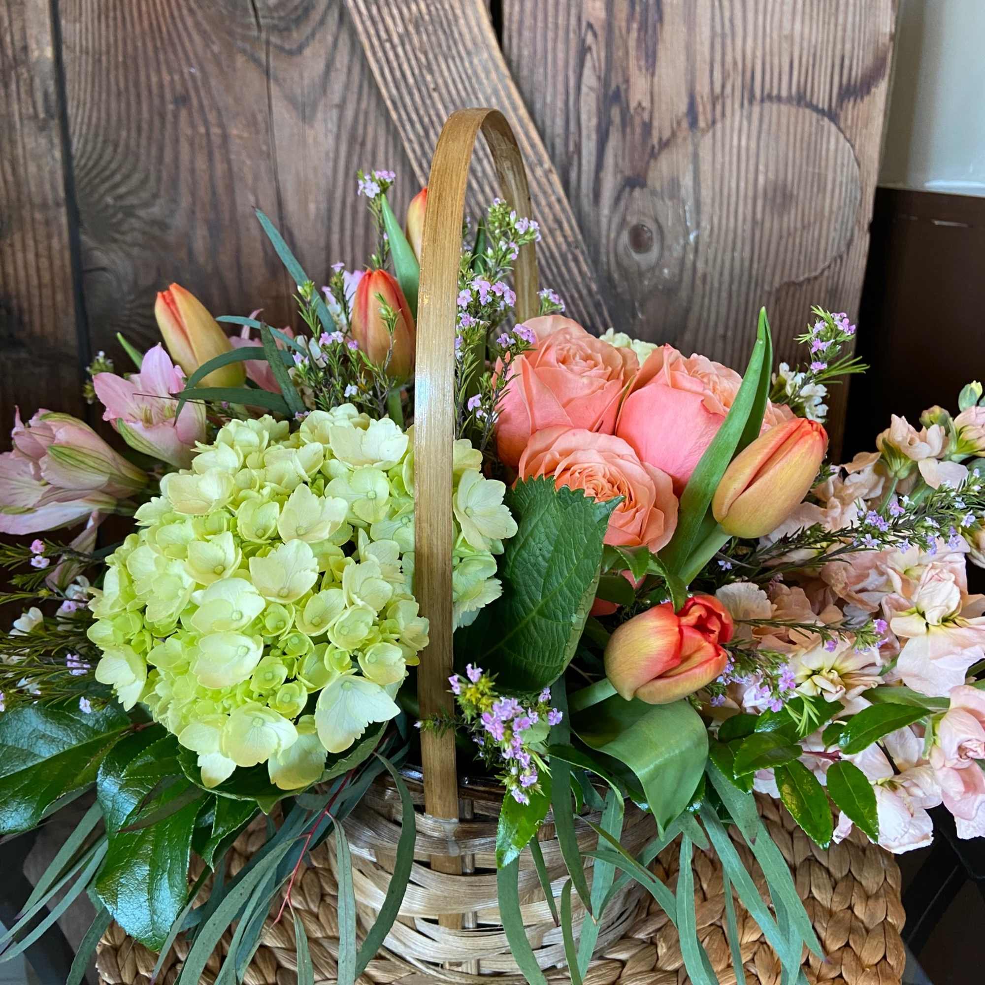 Basket of the Freshest Spring Blooms.  **Colors vary Basket of the Freshest Spring Blooms.  **Colors vary