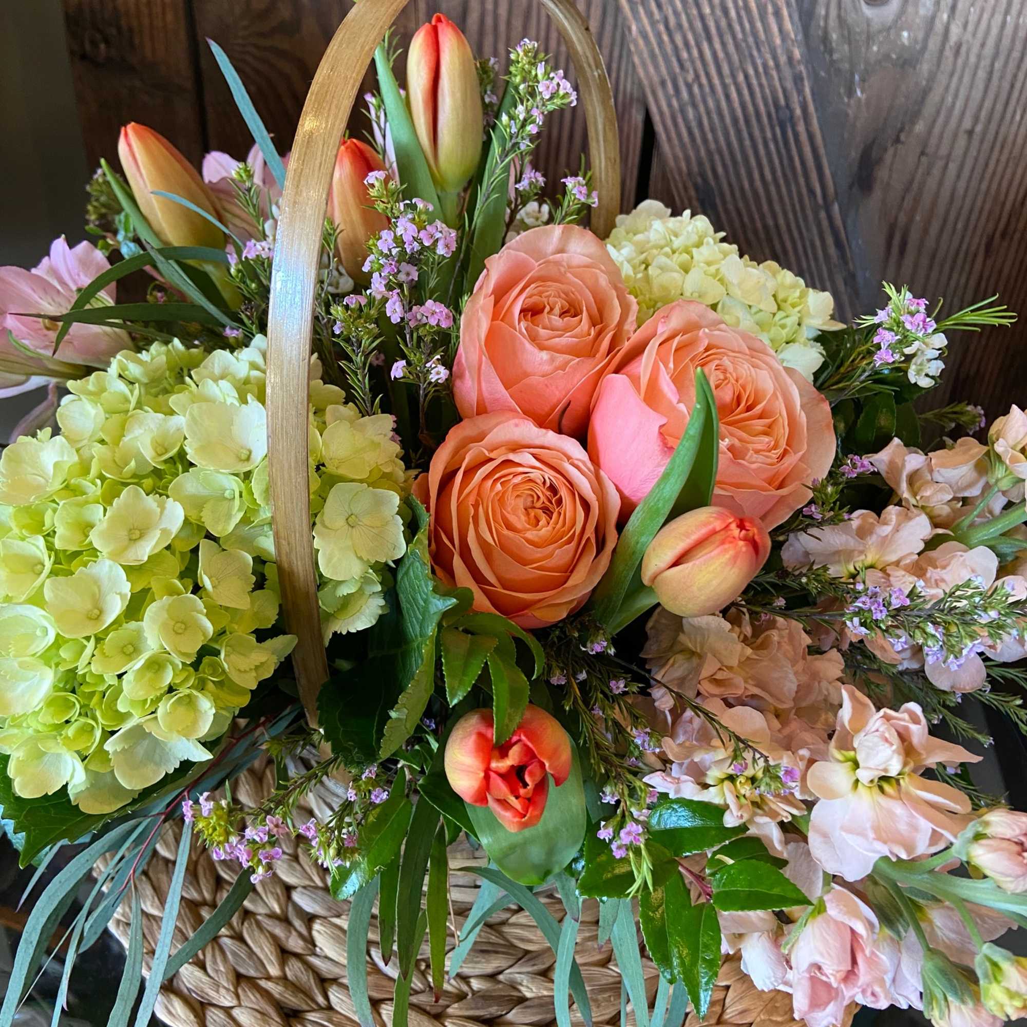 Basket of the Freshest Spring Blooms.  **Colors vary Basket of the Freshest Spring Blooms.  **Colors vary