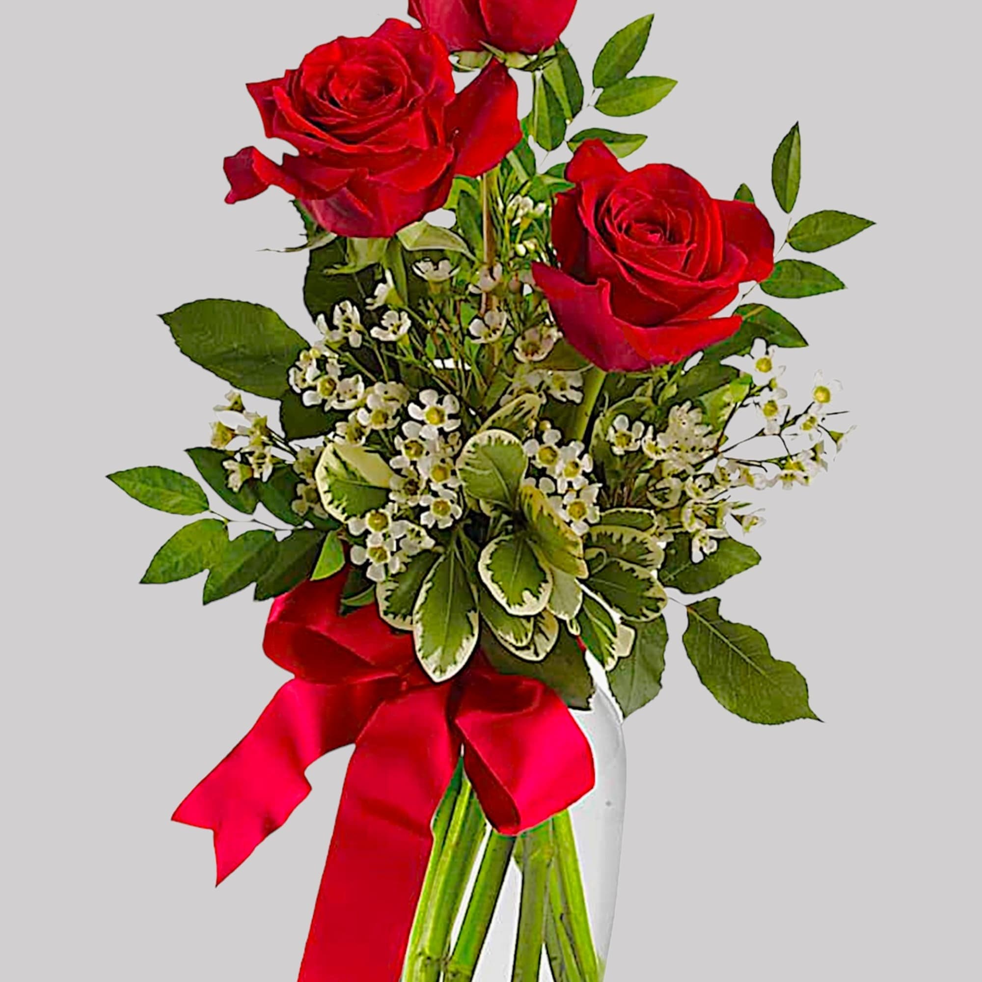 Send this lovely red rose arrangement. This arrangement makes a big statement