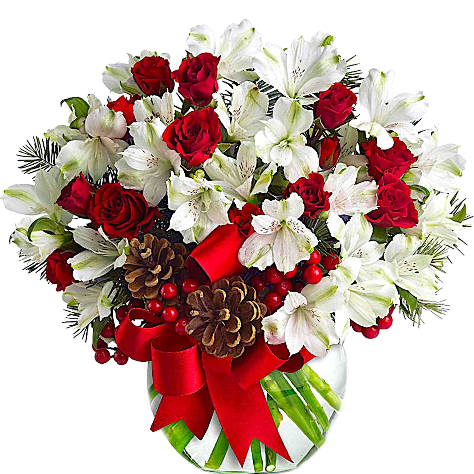 Fresh as new fallen snow. Delicate, snow-white flowers are decorated with berries