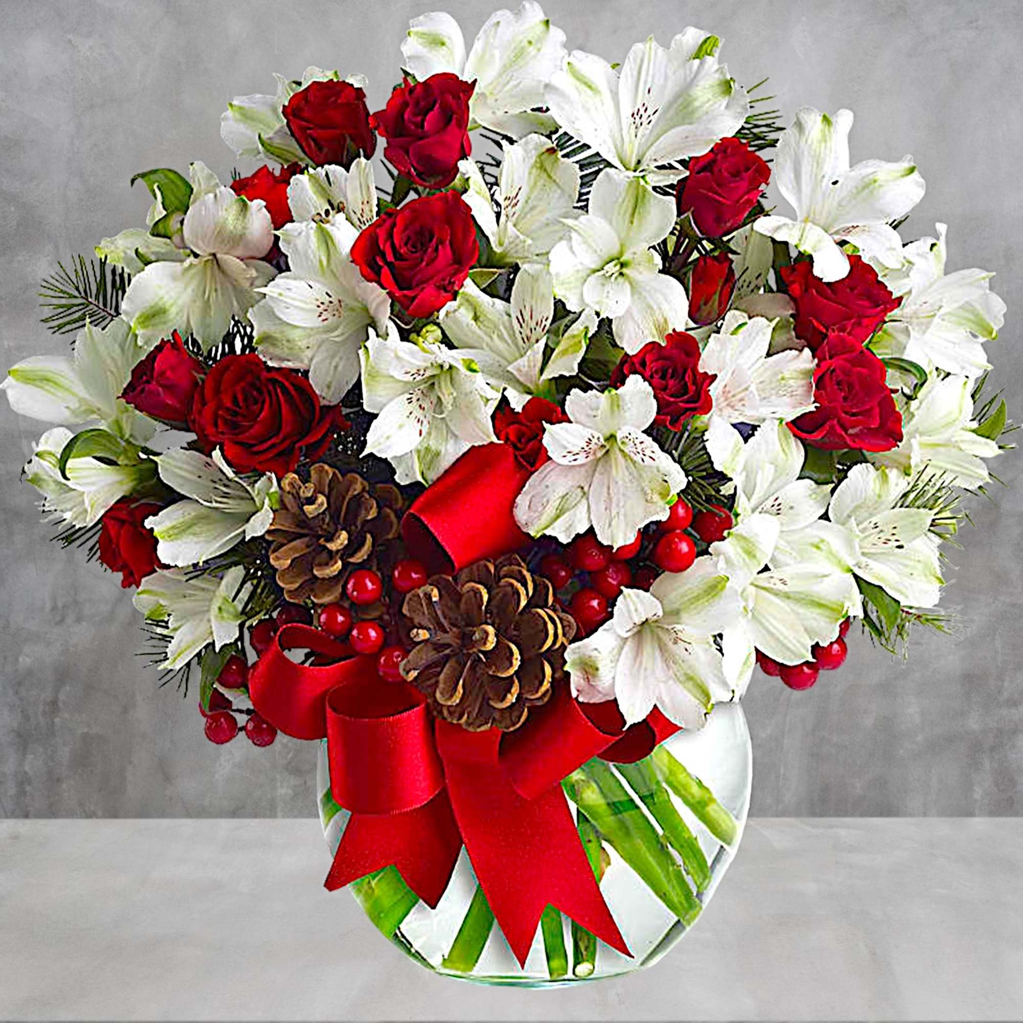 Fresh as new fallen snow. Delicate, snow-white flowers are decorated with berries