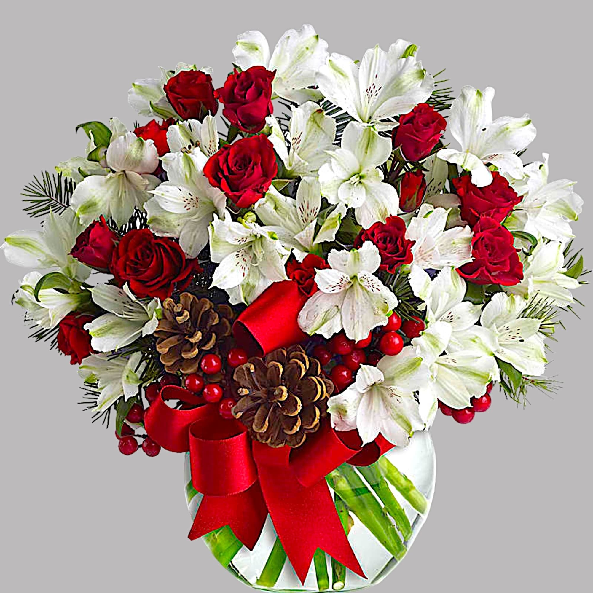 Fresh as new fallen snow. Delicate, snow-white flowers are decorated with berries