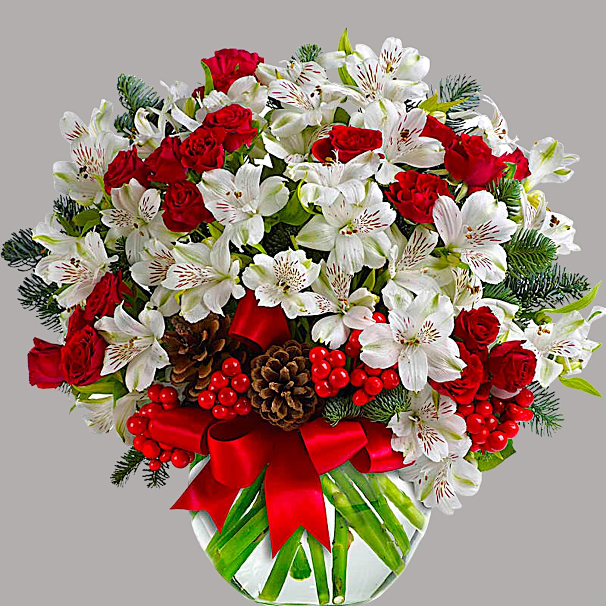 Fresh as new fallen snow. Delicate, snow-white flowers are decorated with berries