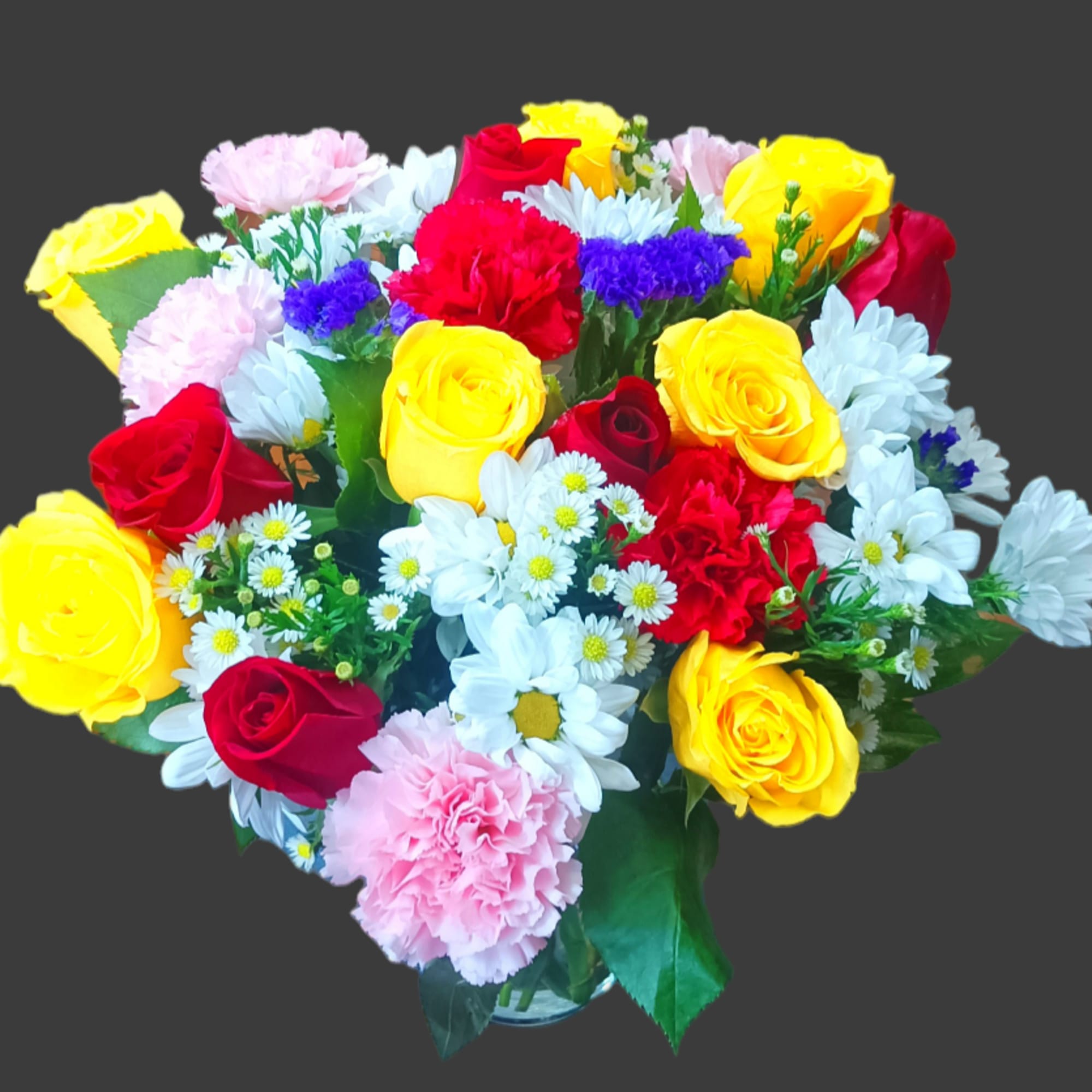 Here is a nice bouquet already decorated and designed in a vase.