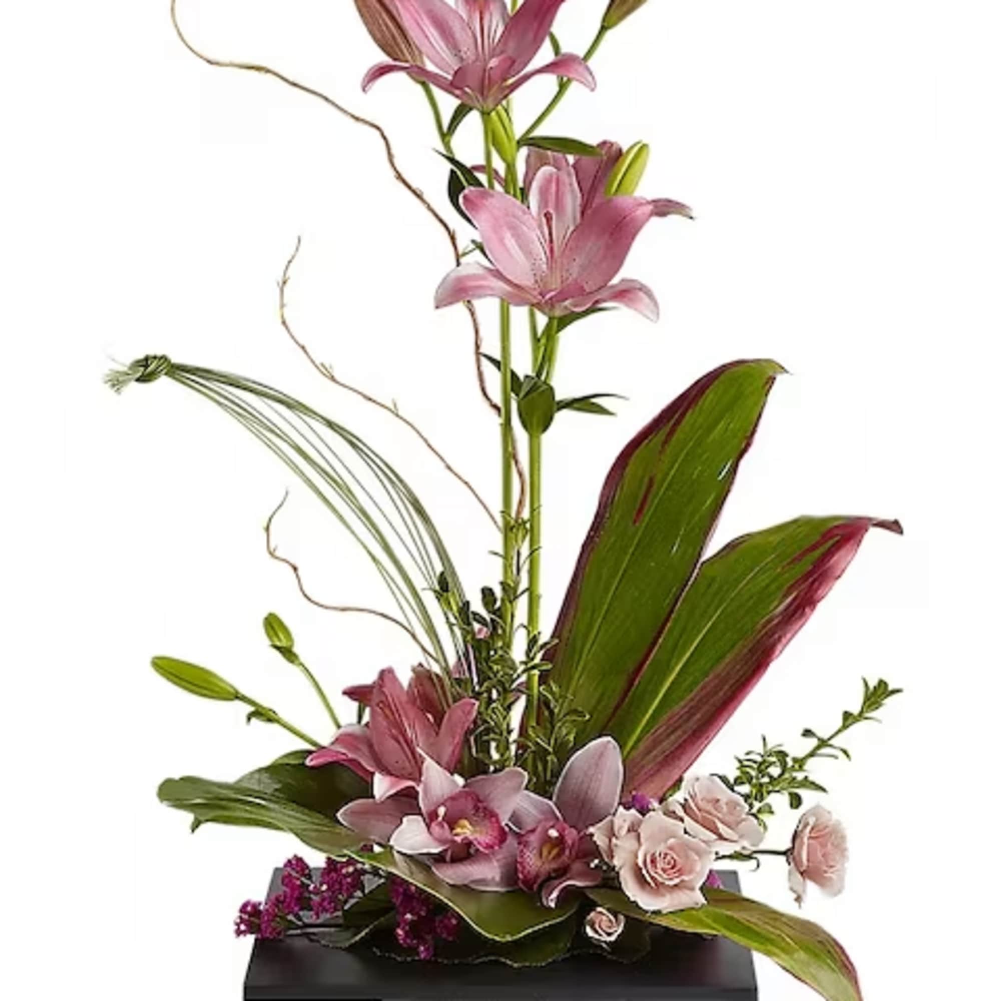 T256-1A Imagination Blooms with Cymbidium Orchidsby Floral Expressions