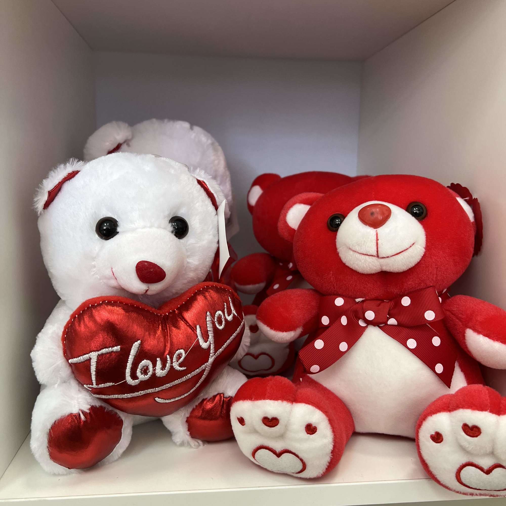 Teddy bears available in a range of sizes from small, medium, and