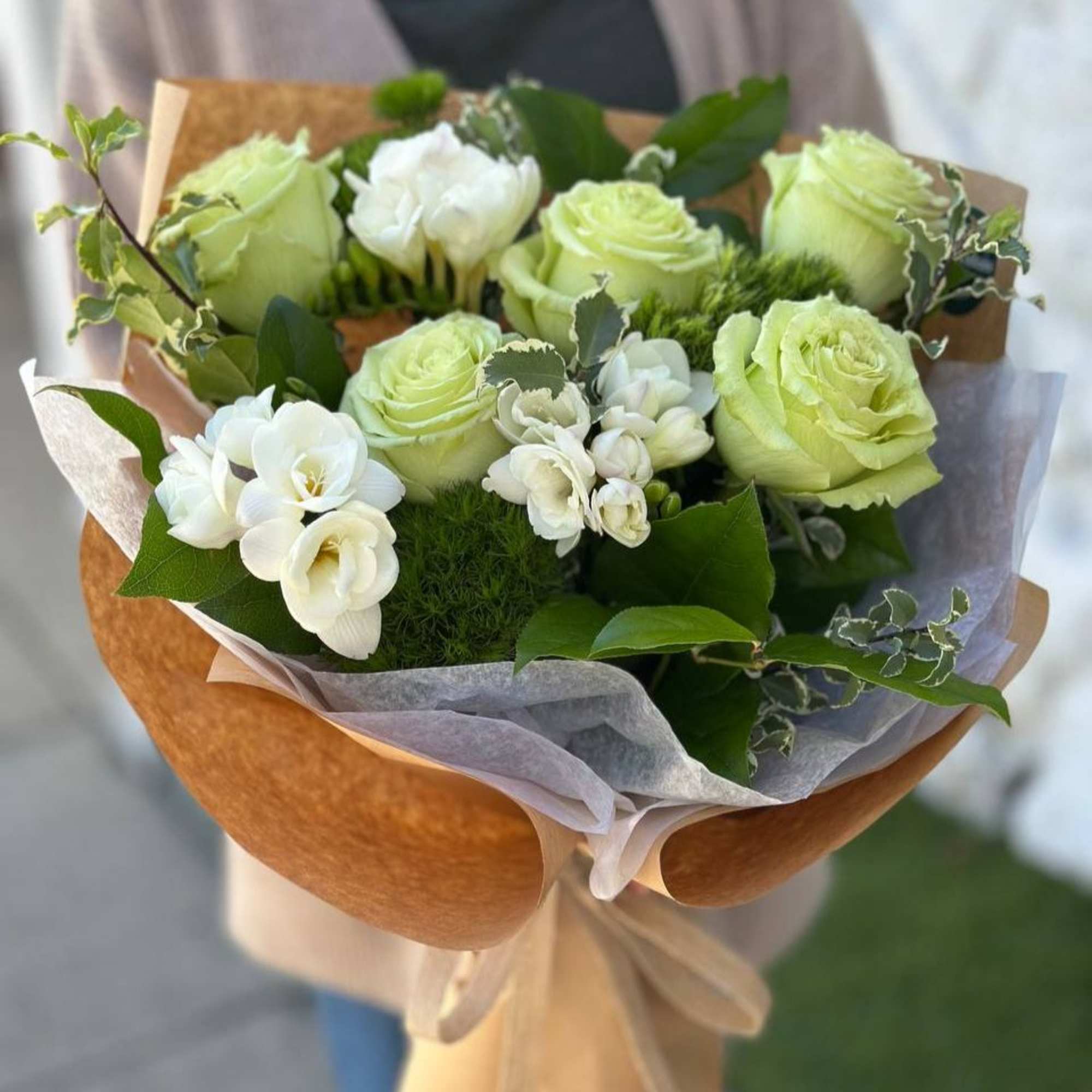 Discover the beauty of nature with the Organic Green Bouquet. This fresh