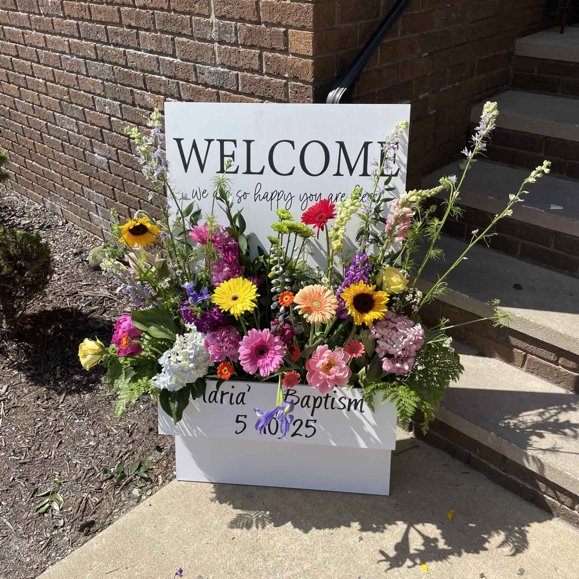 Beautiful bright summer colors roses, peonies, gerbera daisies, carnations, delphinium and other