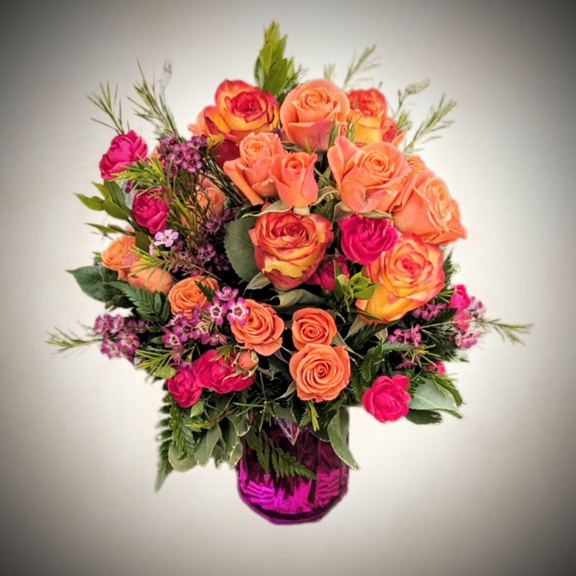 Radiating the warm hues of a glowing sunset, Sunset Bliss bursts with