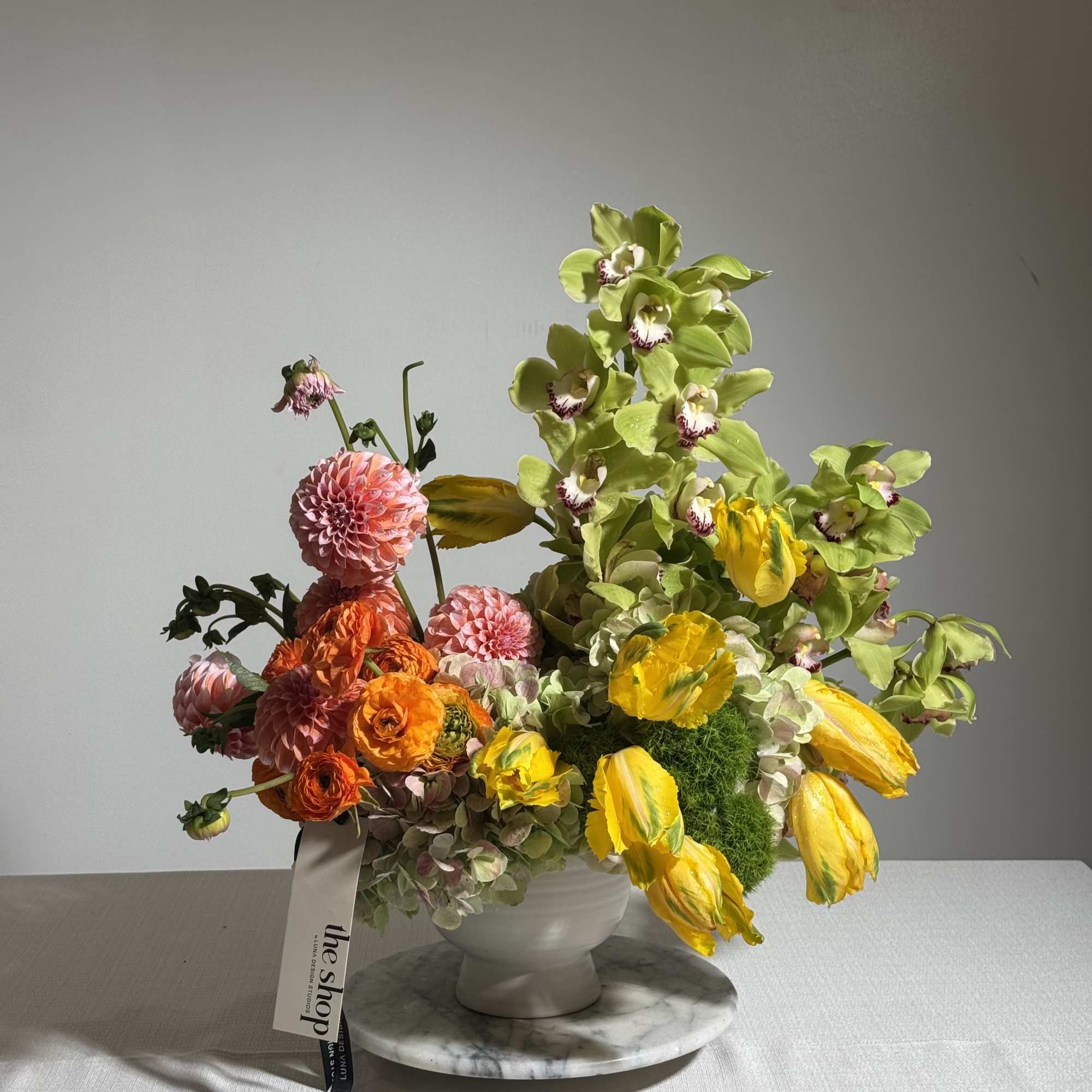 - Fresh mix of citrus tones, pinks, and greens
- Works in both