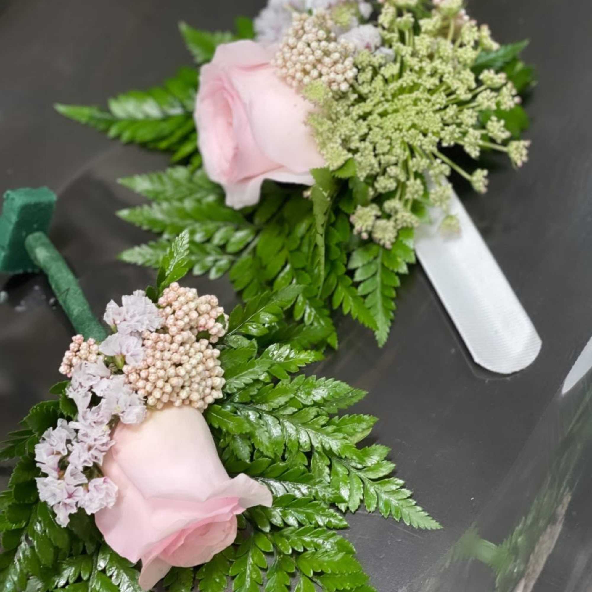 Petal Symphony Corsage and Boutonniere Set in Winnetka, CA