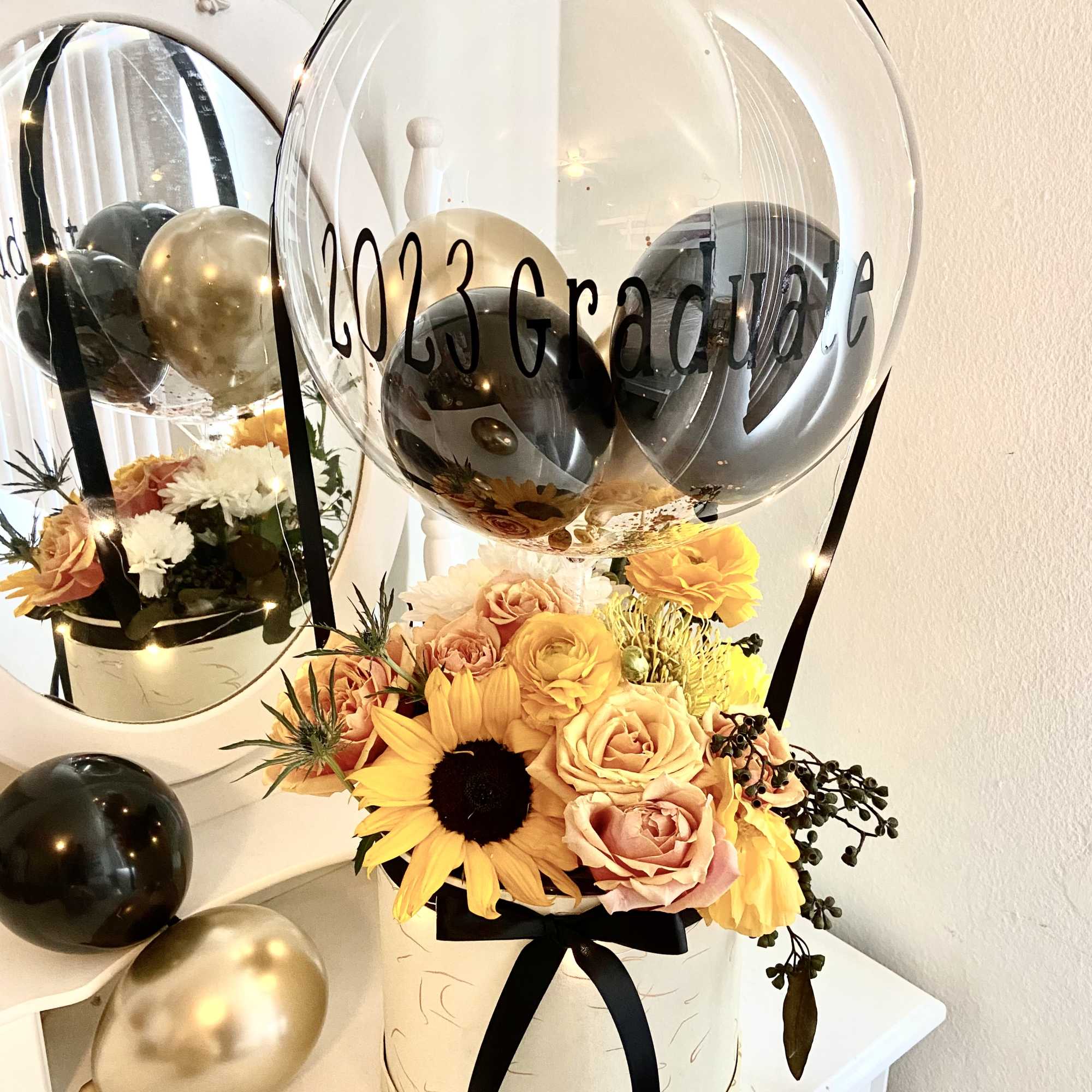 Your hard work and perseverance have paid off. Congratulations!
A customized balloon, led