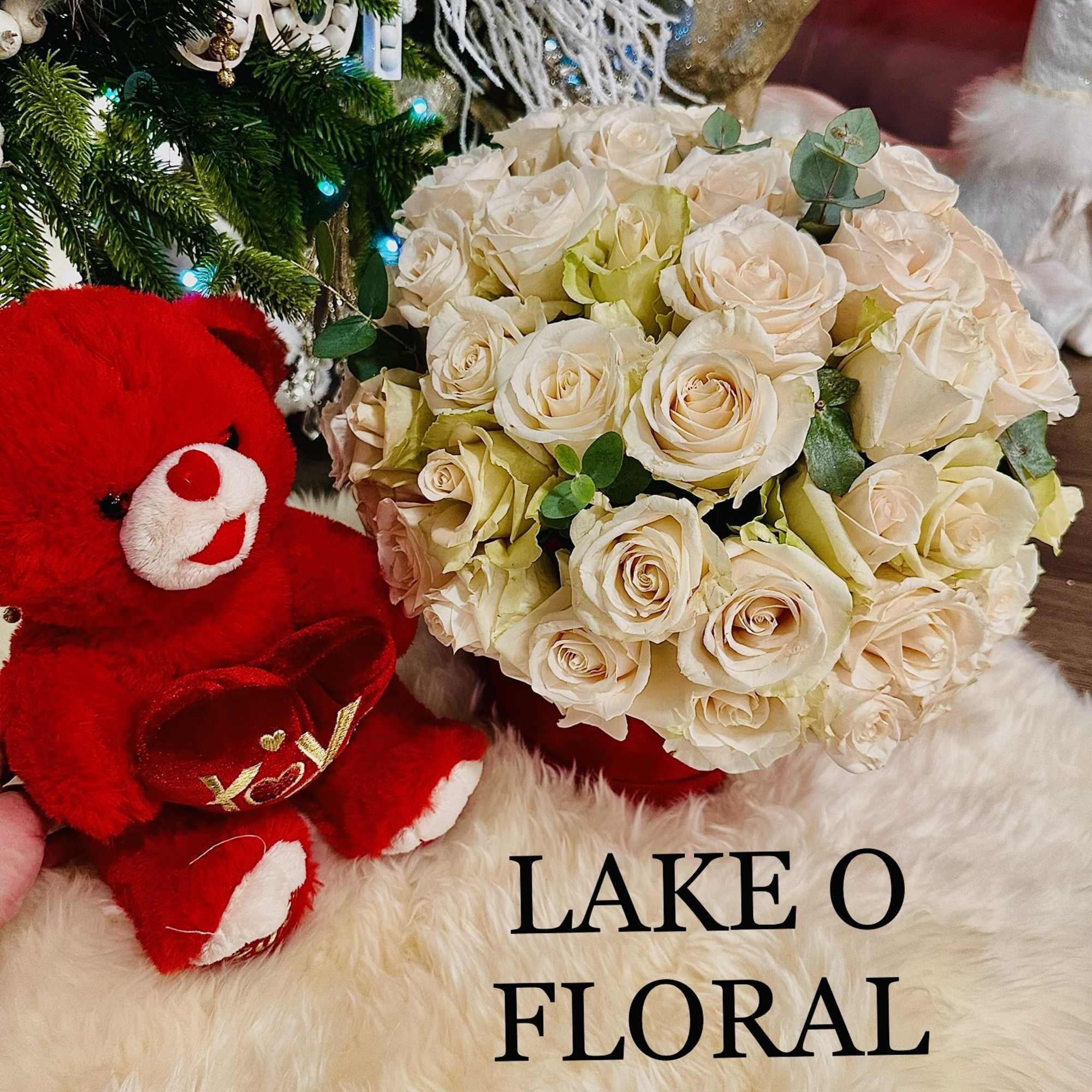 Box of beauty and  luxurious roses, unusually   arrangement in