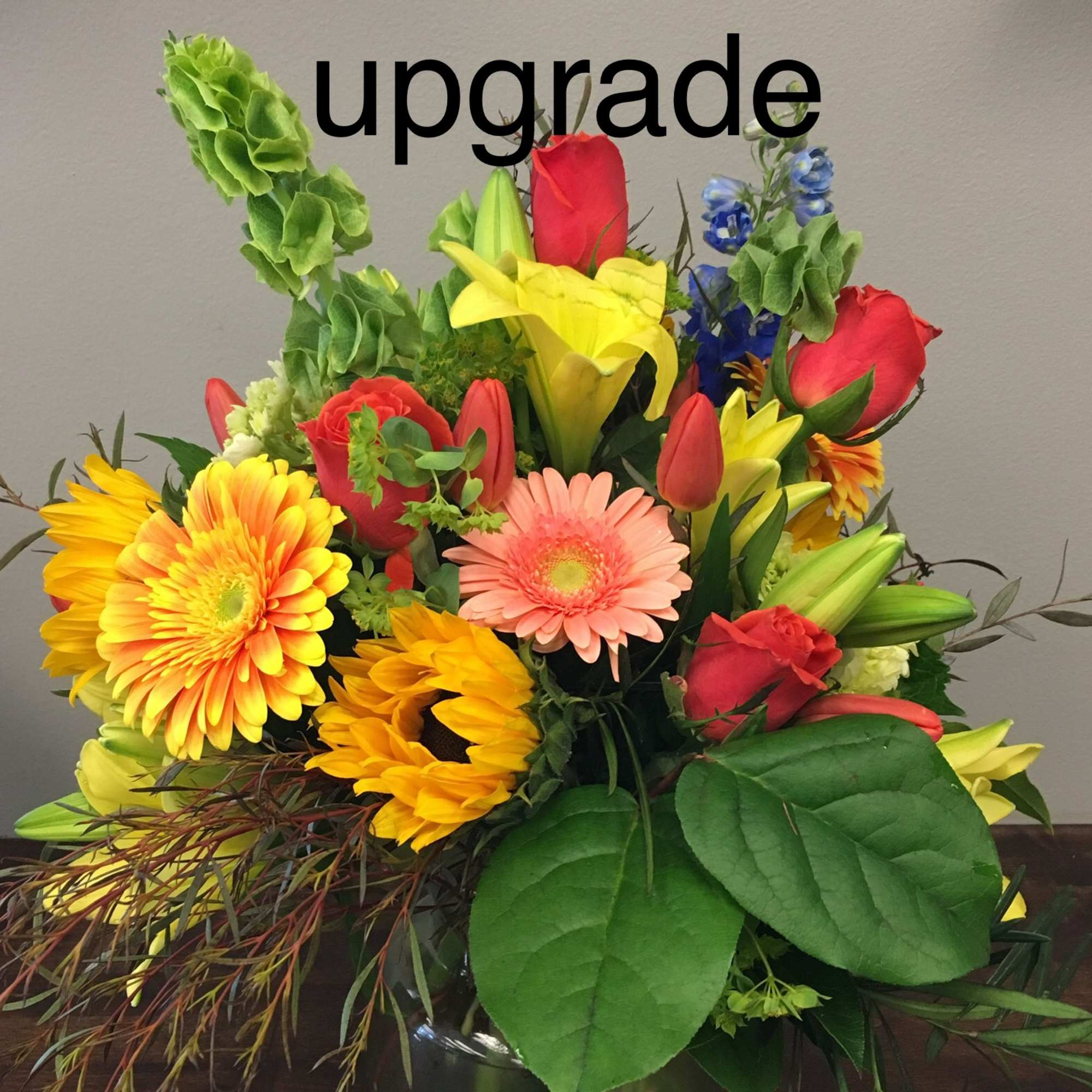 Bright colors shine in the design- orange, yellow, purple and red are