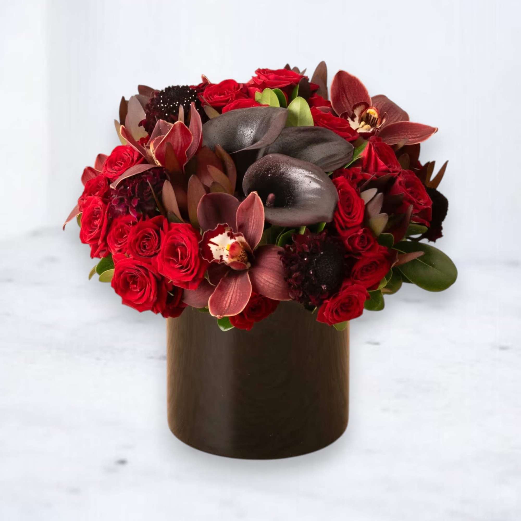 Obsidian Desire | Luxury Romantic Floral Arrangement | Same-Day Houston Delivery

A statement