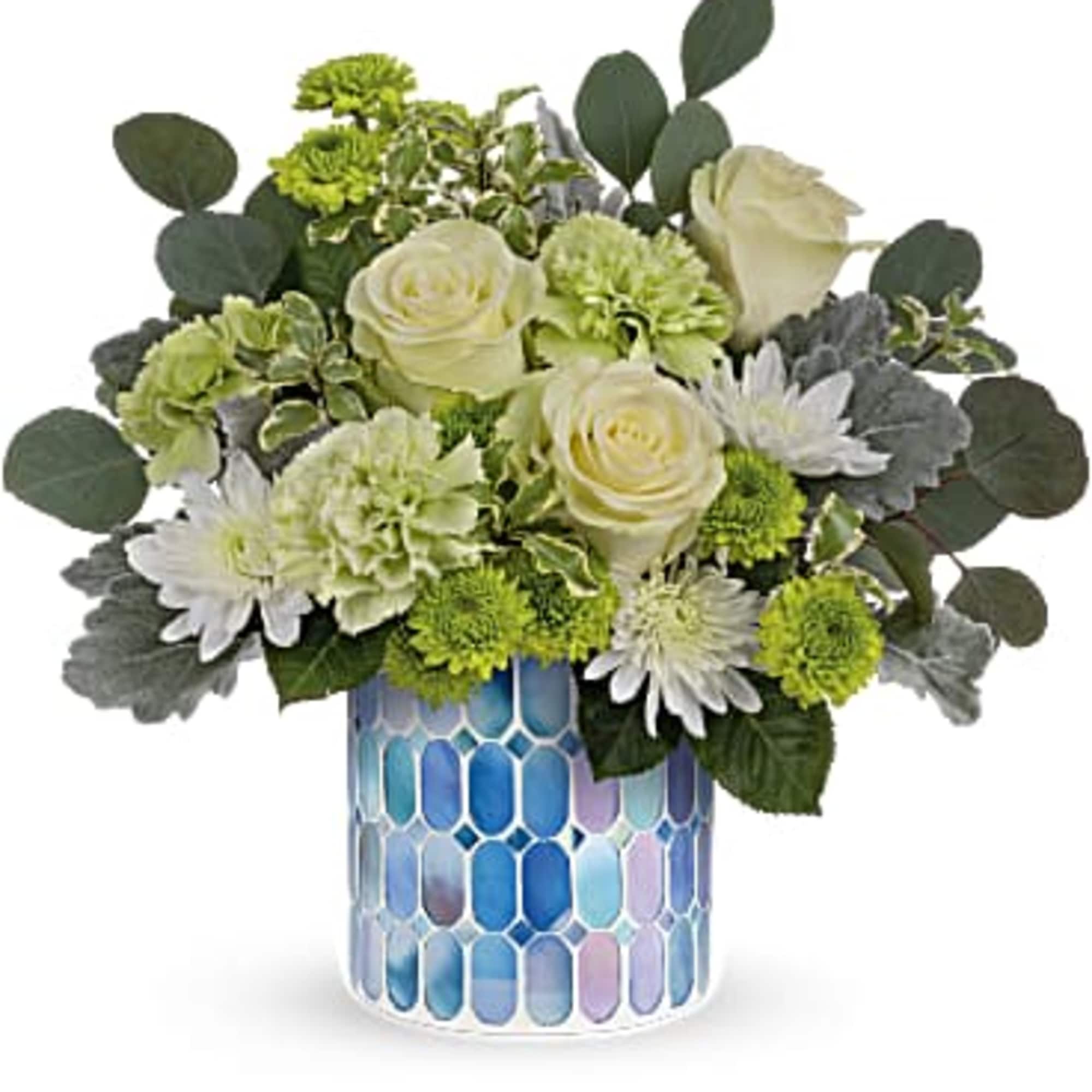 Bring beauty and peace to any occasion with this serenely elegant bouquet