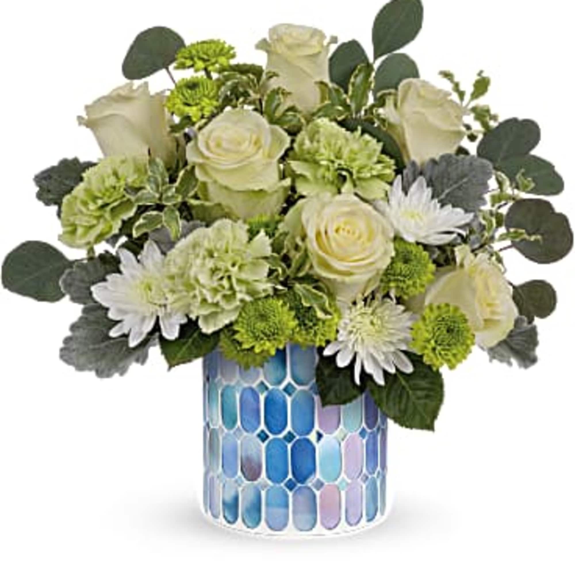 Bring beauty and peace to any occasion with this serenely elegant bouquet