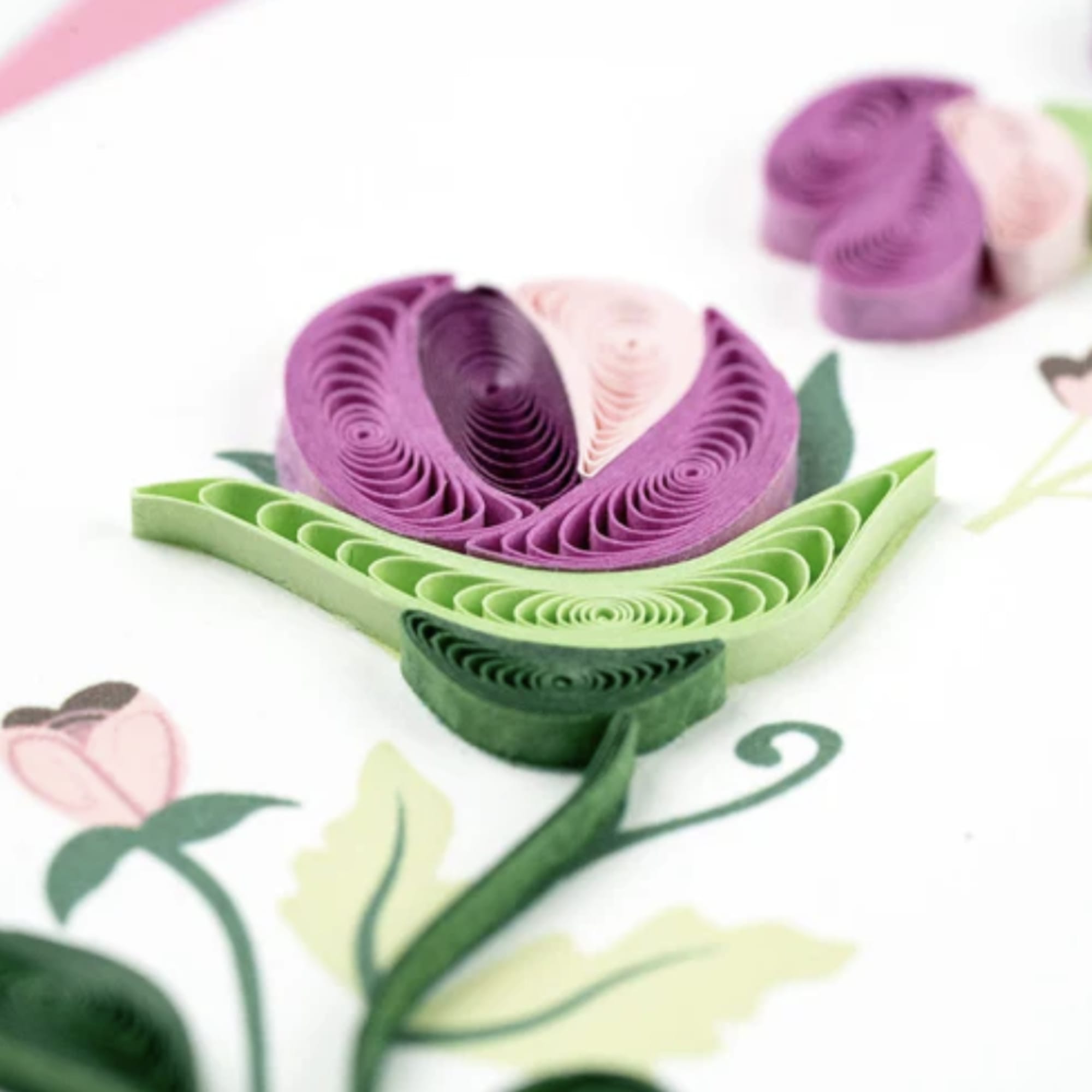 Show your eternal love with our exquisite Quilled Wreath Love card. This Show your eternal love with our exquisite Quilled Wreath Love card. This
