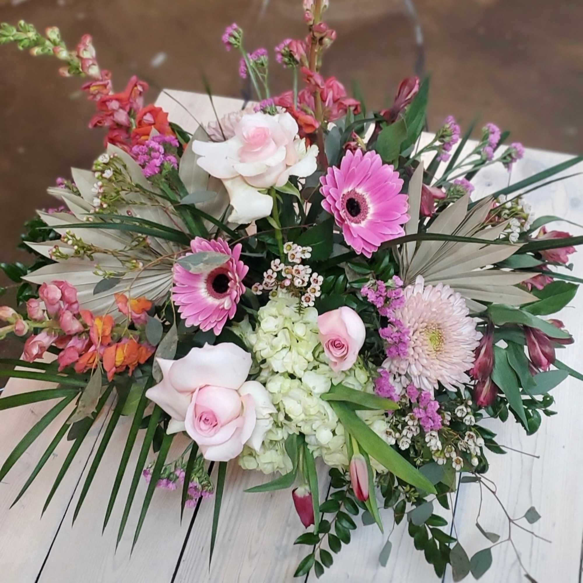 Modern display of premium blooms