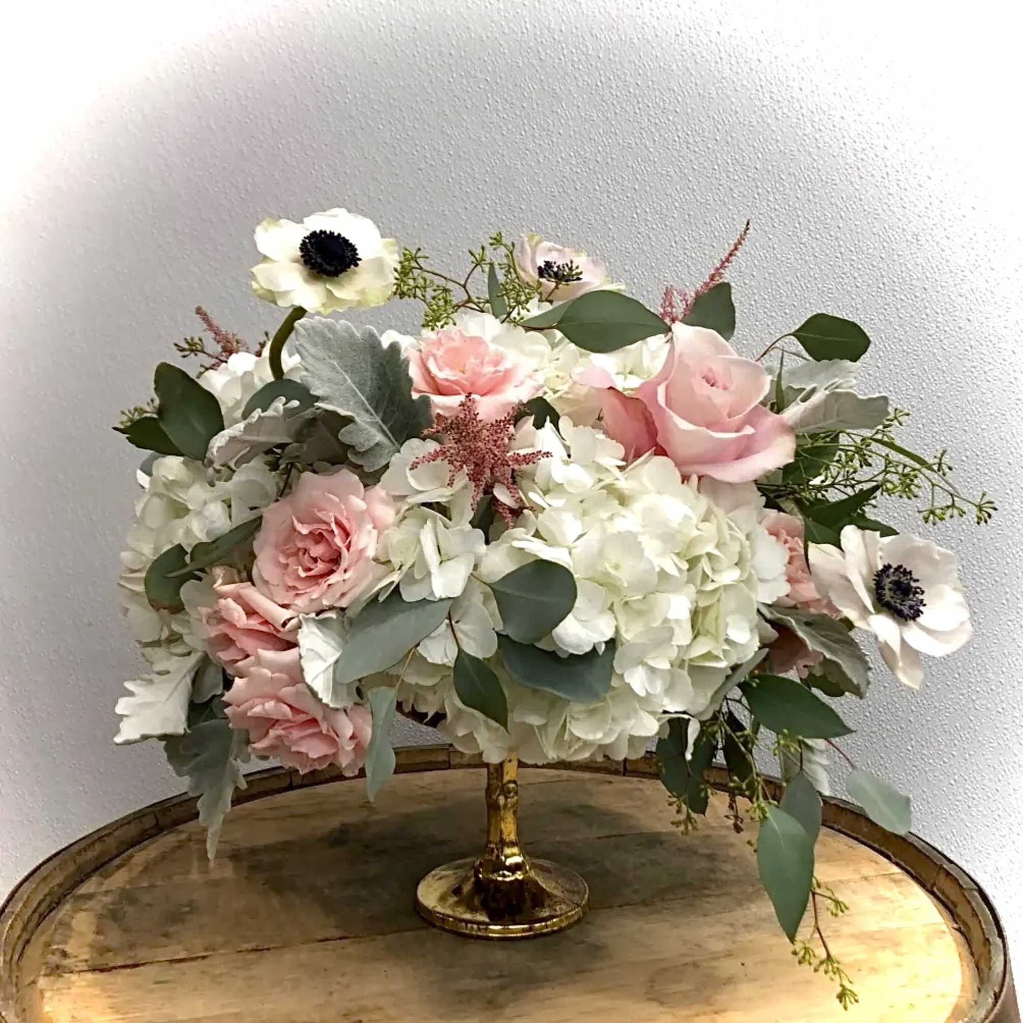 Soft, Romantic palette of florals sure to make her feel royal!