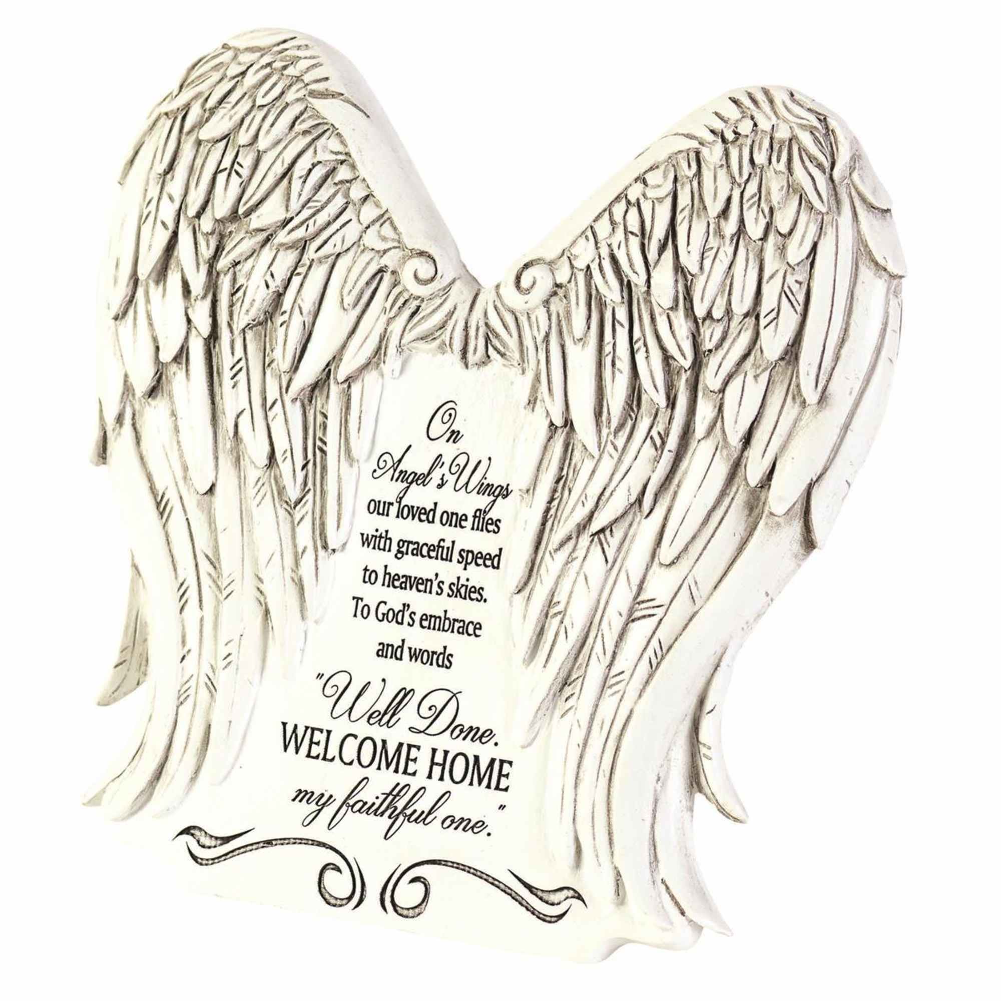 Finely detailed tabletop plaque that is a wonderful expression of sympathy during