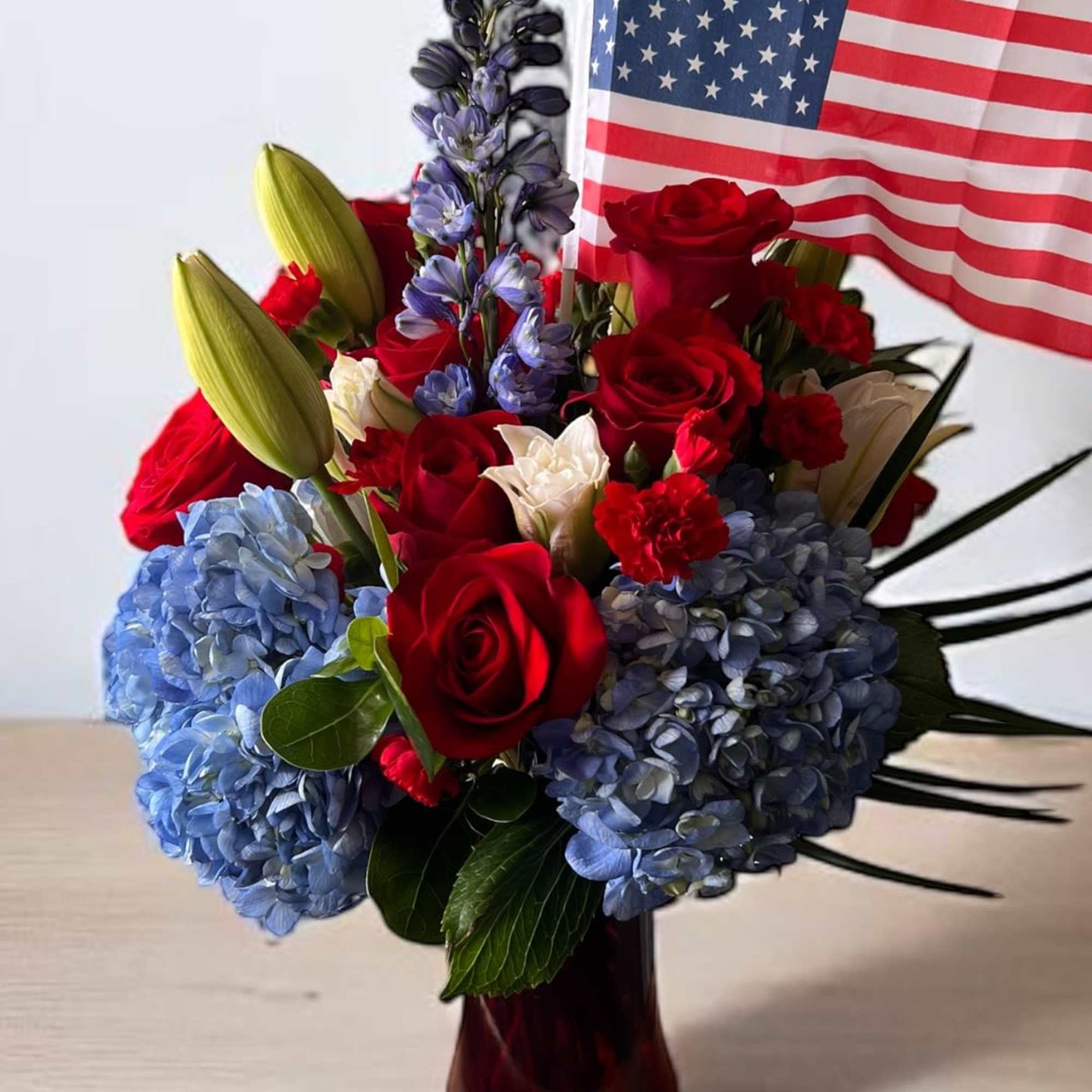 A patriotic pick to send a brave veteran, decorate your Fourth of