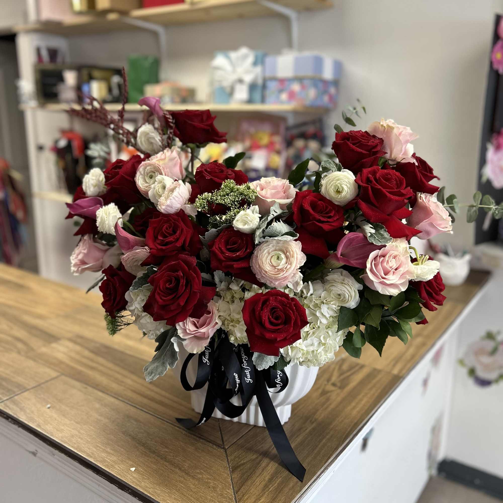 If you want to surprise that special person, with this modern heart-shaped