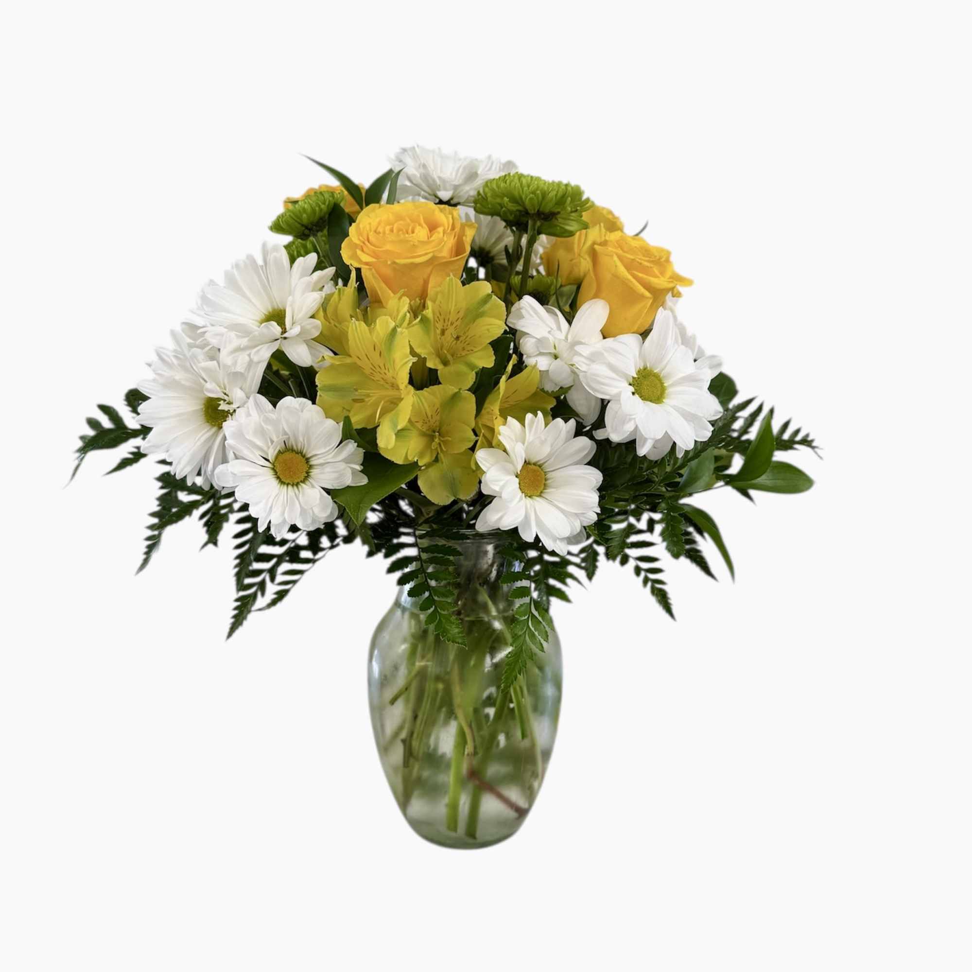 The Bright and Sunny Bouquet has a warm welcoming look that will